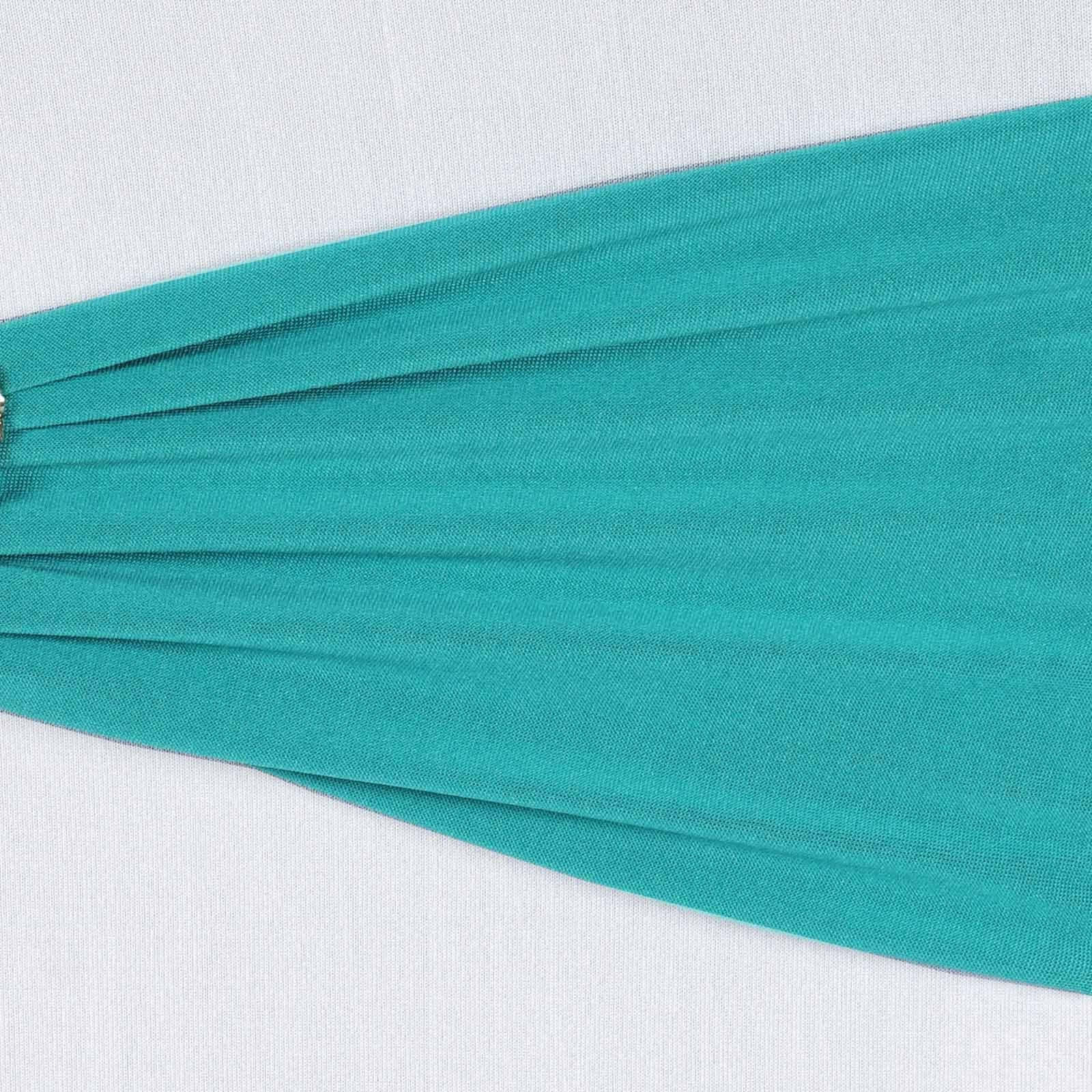 5 Pack Stretch Spandex Chair Sashes 5"x12" Turquoise - Two Ply Heavy Duty Fitted Chair Bands - Image 6