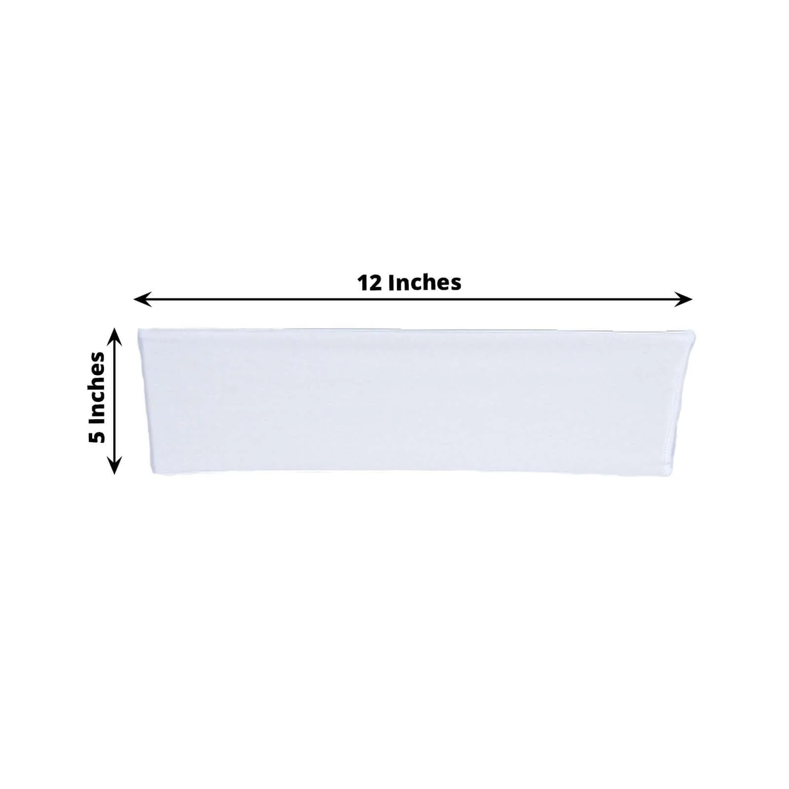 5 Pack Stretch Spandex Chair Sashes 5"x12" White - Two Ply Heavy Duty Fitted Chair Bands - Image 3