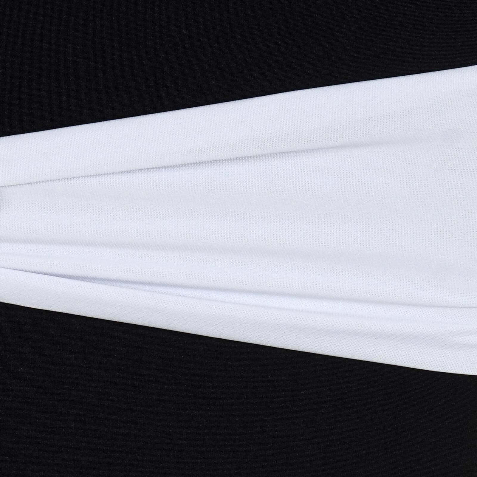 5 Pack Stretch Spandex Chair Sashes 5"x12" White - Two Ply Heavy Duty Fitted Chair Bands - Image 6