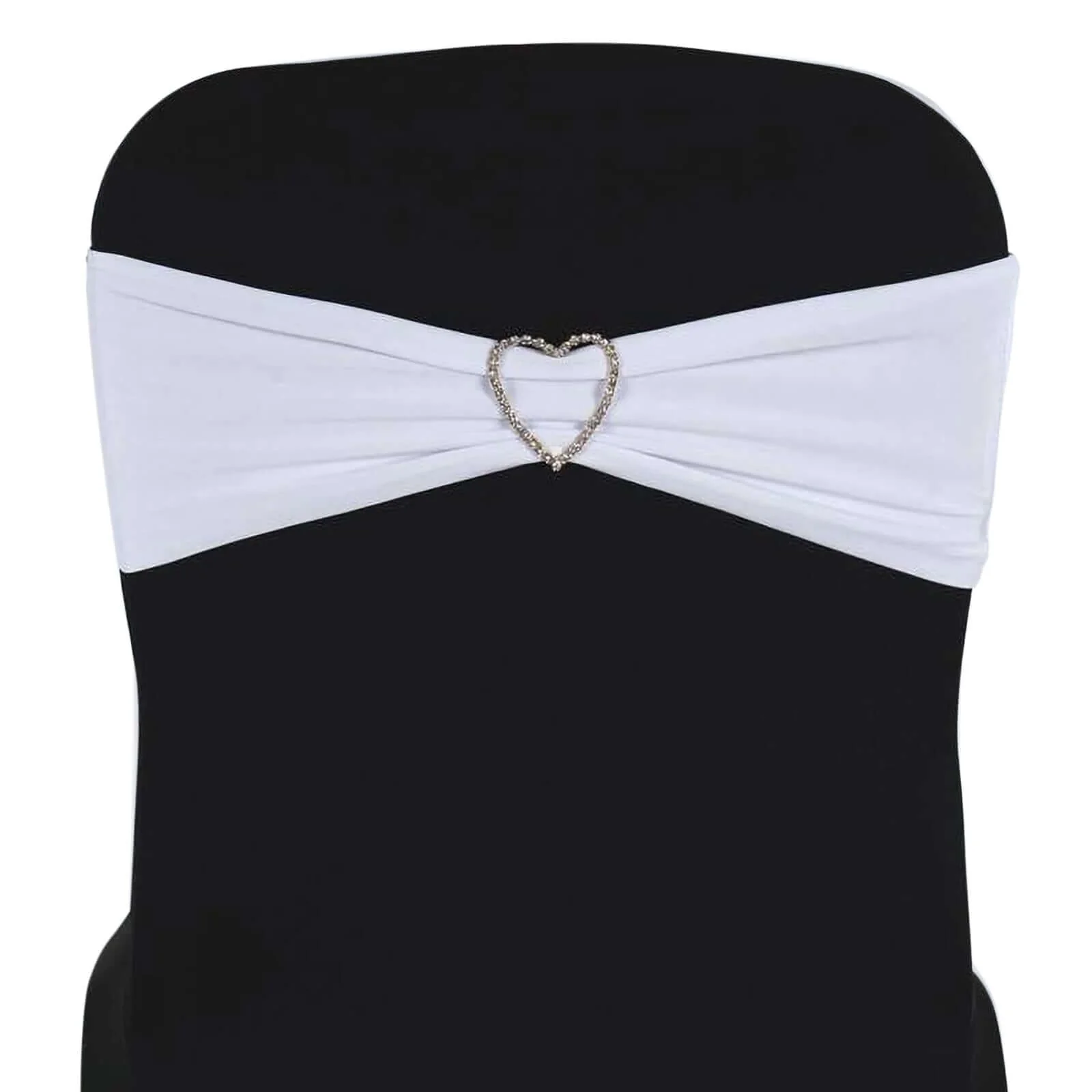 5 Pack Stretch Spandex Chair Sashes 5"x12" White - Two Ply Heavy Duty Fitted Chair Bands - Image 7