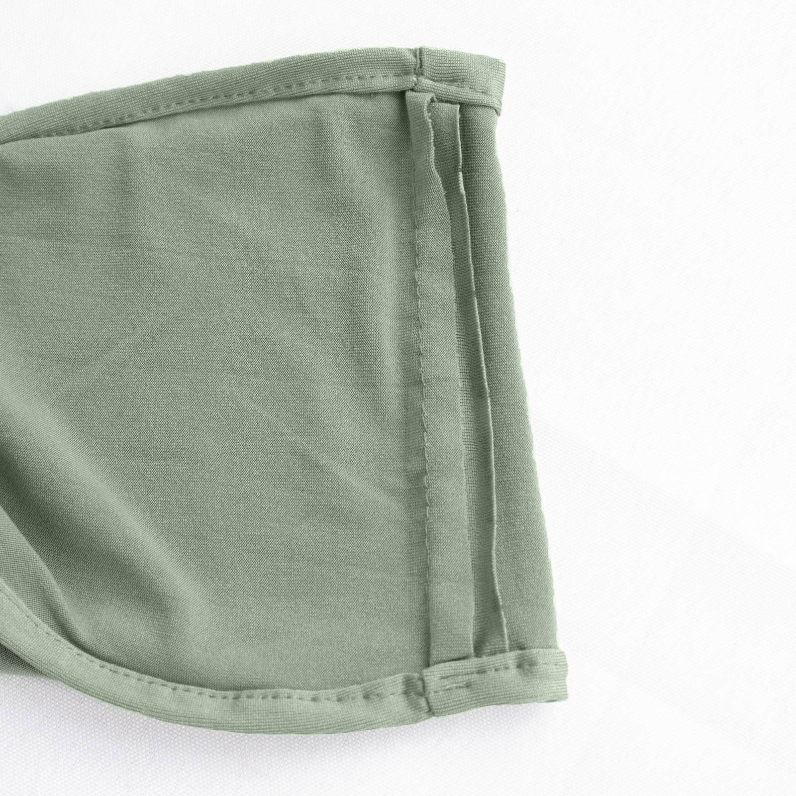 5 Pack Stretch Spandex Chair Sashes 5"x14" Sage Green with Silver Diamond Ring Slide Buckle - Durable Fitted Chair Bands - Image 12