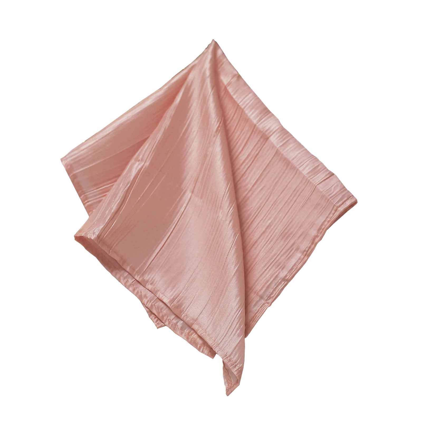 5 Pack Taffeta Napkins 20"x20" Dusty Rose - Accordion Crinkle Cloth Napkins - Image 4