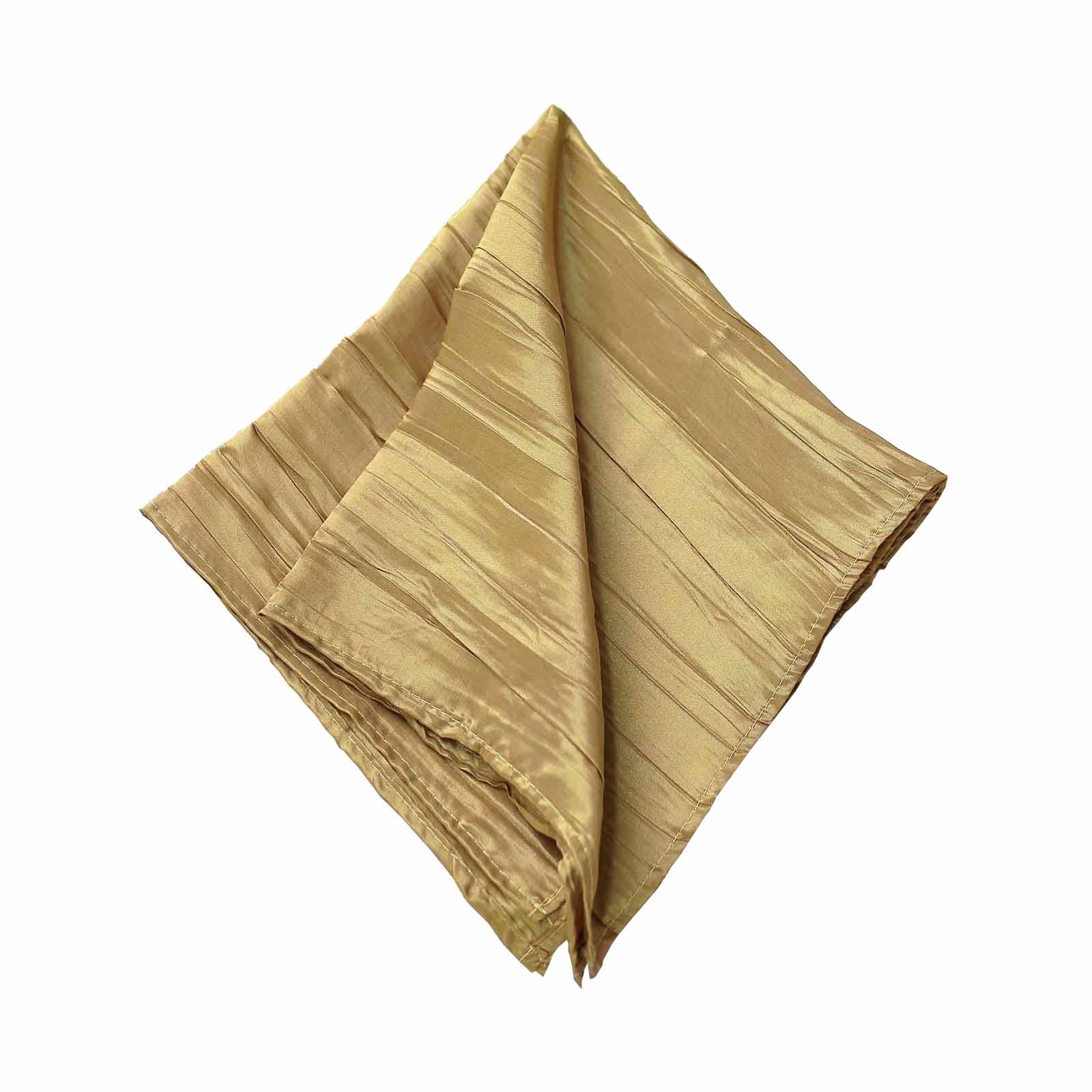 5 Pack Taffeta Napkins 20"x20" Gold Accordion Crinkle Style Cloth Napkins for Luxurious Events - Image 6