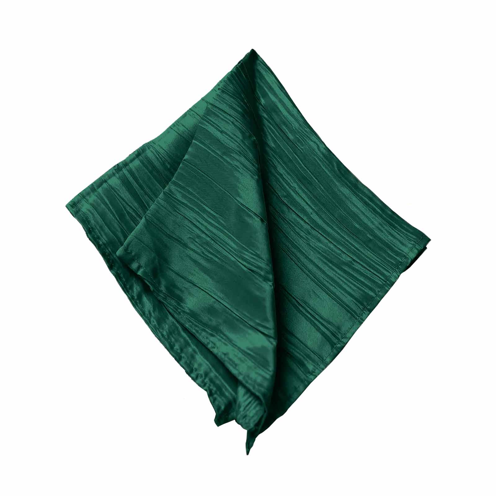 5 Pack Taffeta Napkins 20"x20" Hunter Emerald Green - Accordion Crinkle Cloth Napkins - Image 7