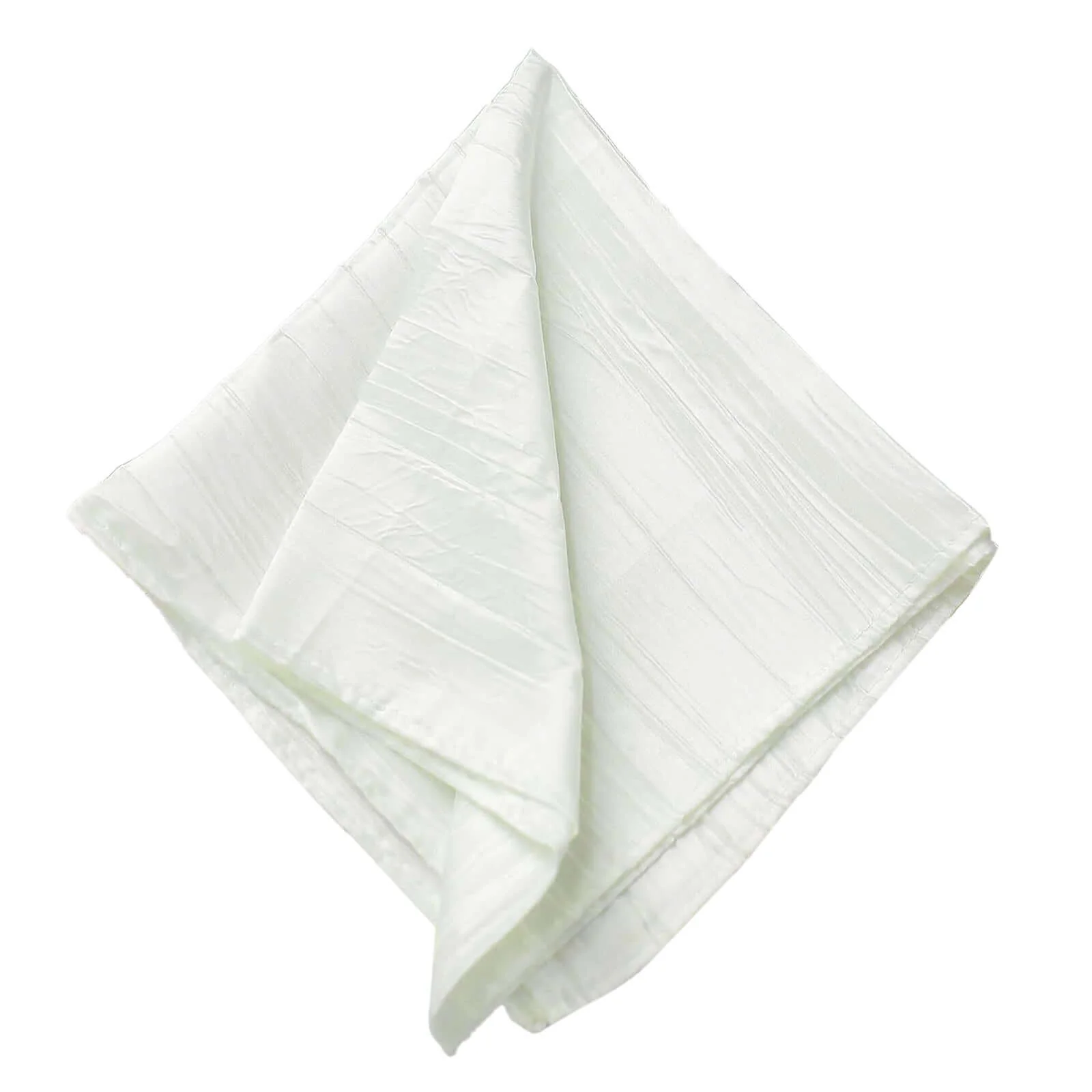 5 Pack Taffeta Napkins 20"x20" Ivory - Accordion Crinkle Cloth Napkins - Image 6
