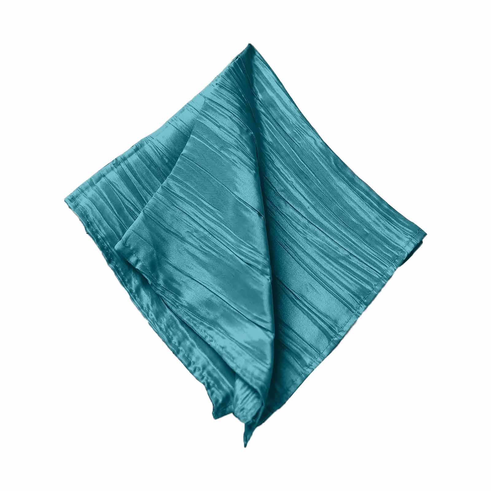 5 Pack Taffeta Napkins 20"x20" Peacock Teal - Accordion Crinkle Cloth Napkins - Image 7