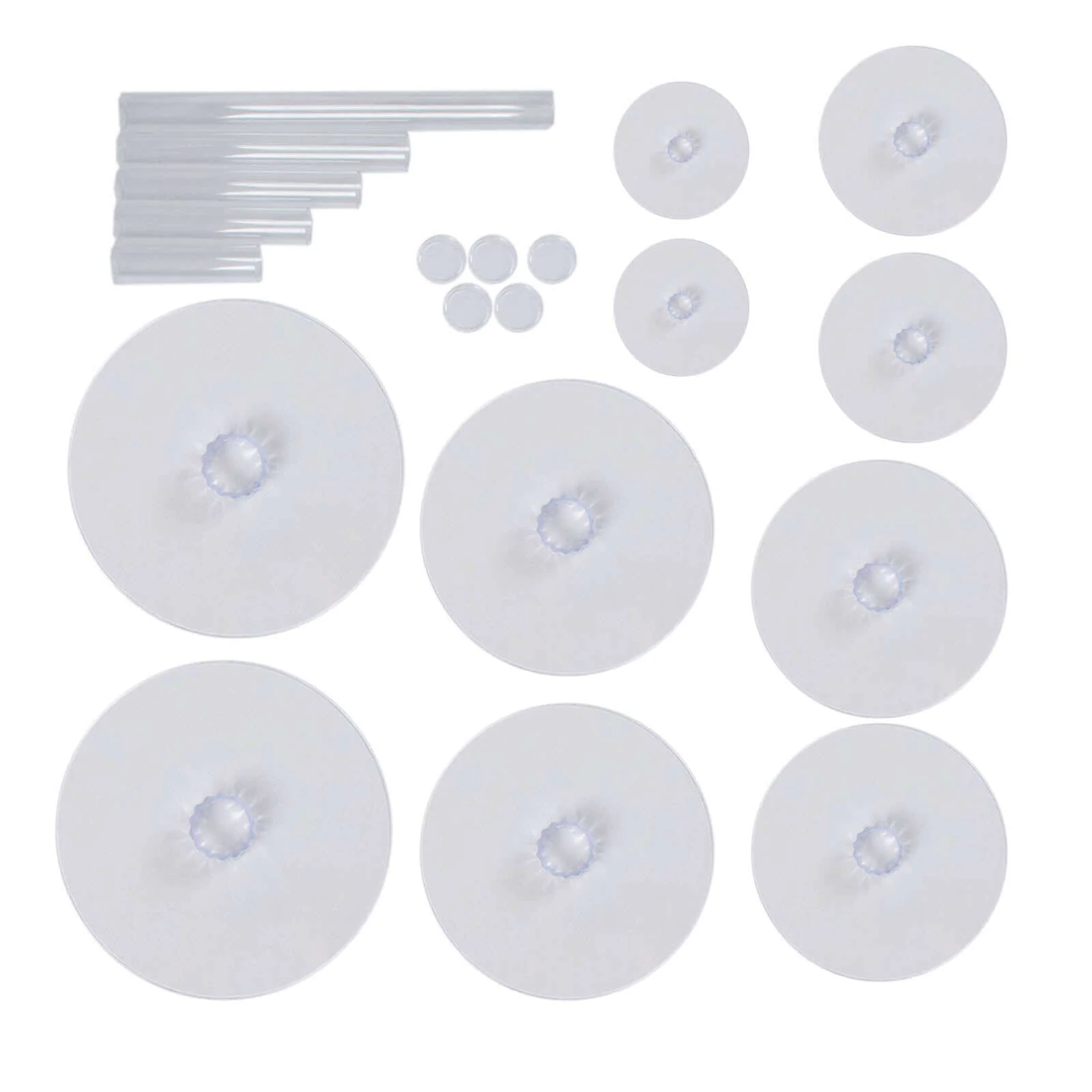 5-Tier Acrylic Cake Stand Set Assorted Sizes Clear - Sleek Reusable Cupcake Holder Dessert Pedestal Centerpiece Risers for Special Events & Catering Displays - Image 5