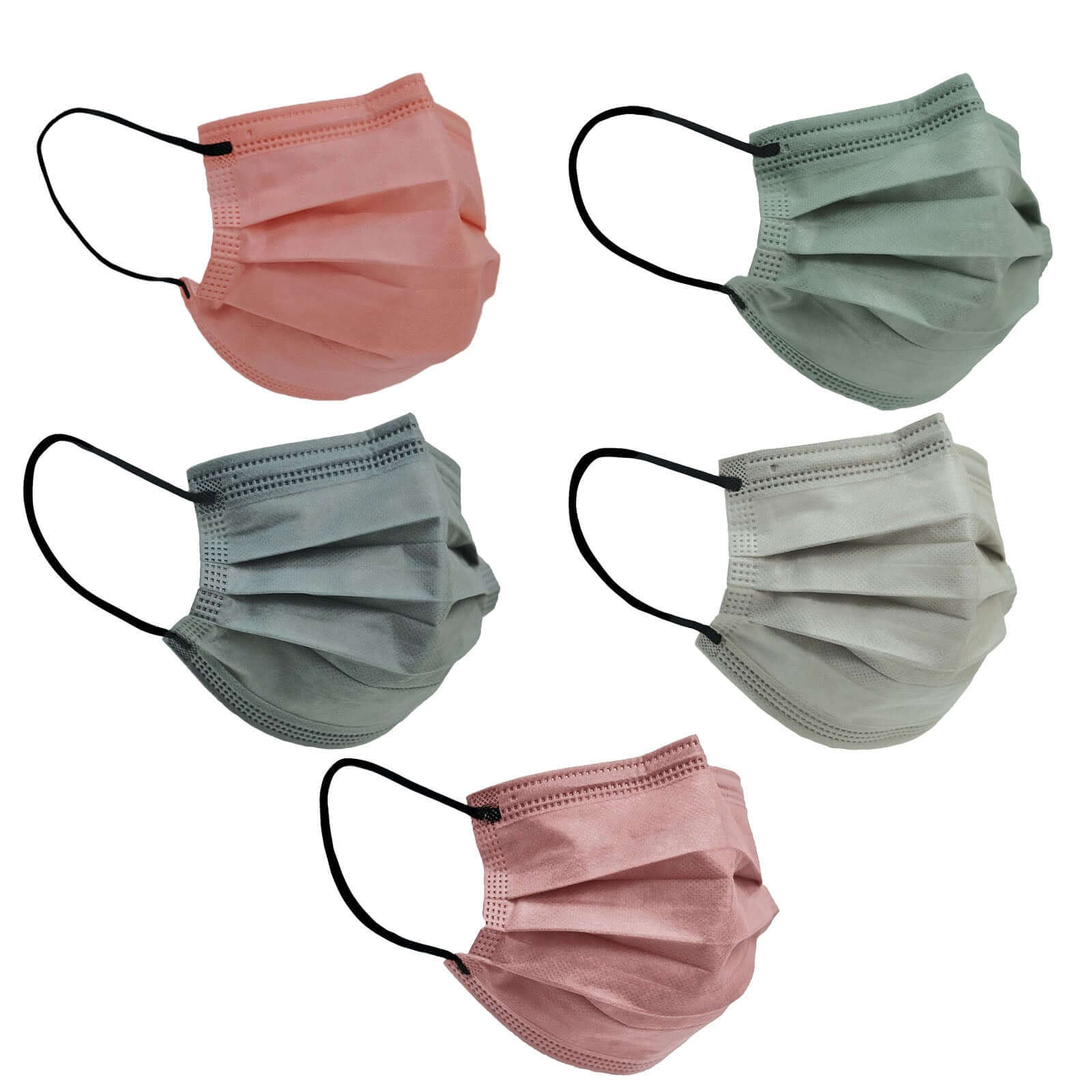 50 Pack Assorted Colors Disposable Face Mask Non Woven Mask with Ear Loop 3 Ply - Image 15