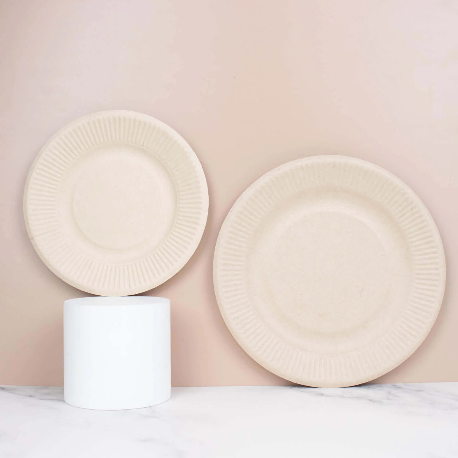 50-Pack Bagasse Round Dinner Plates 10" Natural with Ribbed Rim - Eco Friendly Disposable Sugarcane Party Plates for Gatherings - Image 13