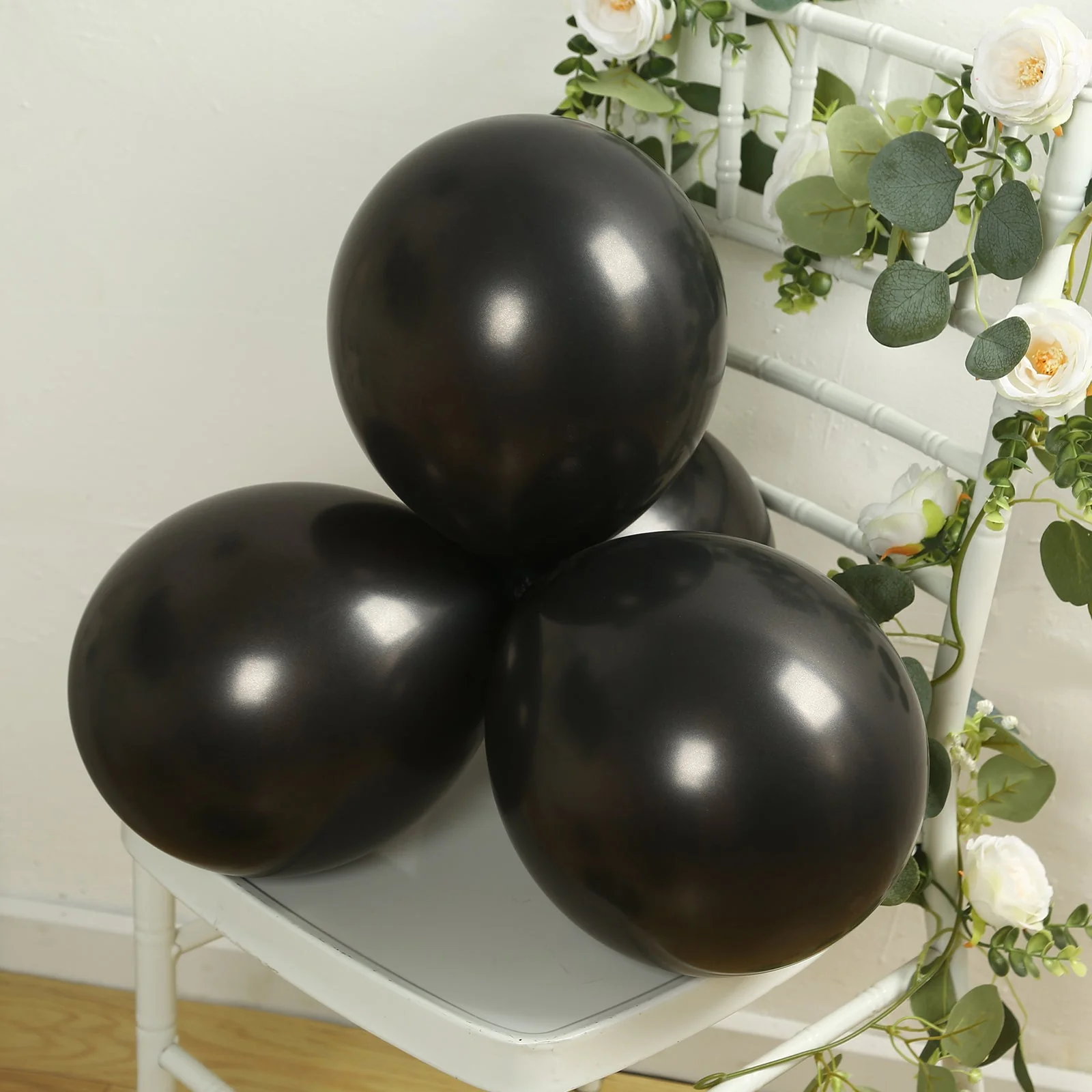 50 Pack Black Biodegradable Balloons, Eco-friendly Thickened Extra Strong Latex Helium Party Balloons - 12" - Image 2