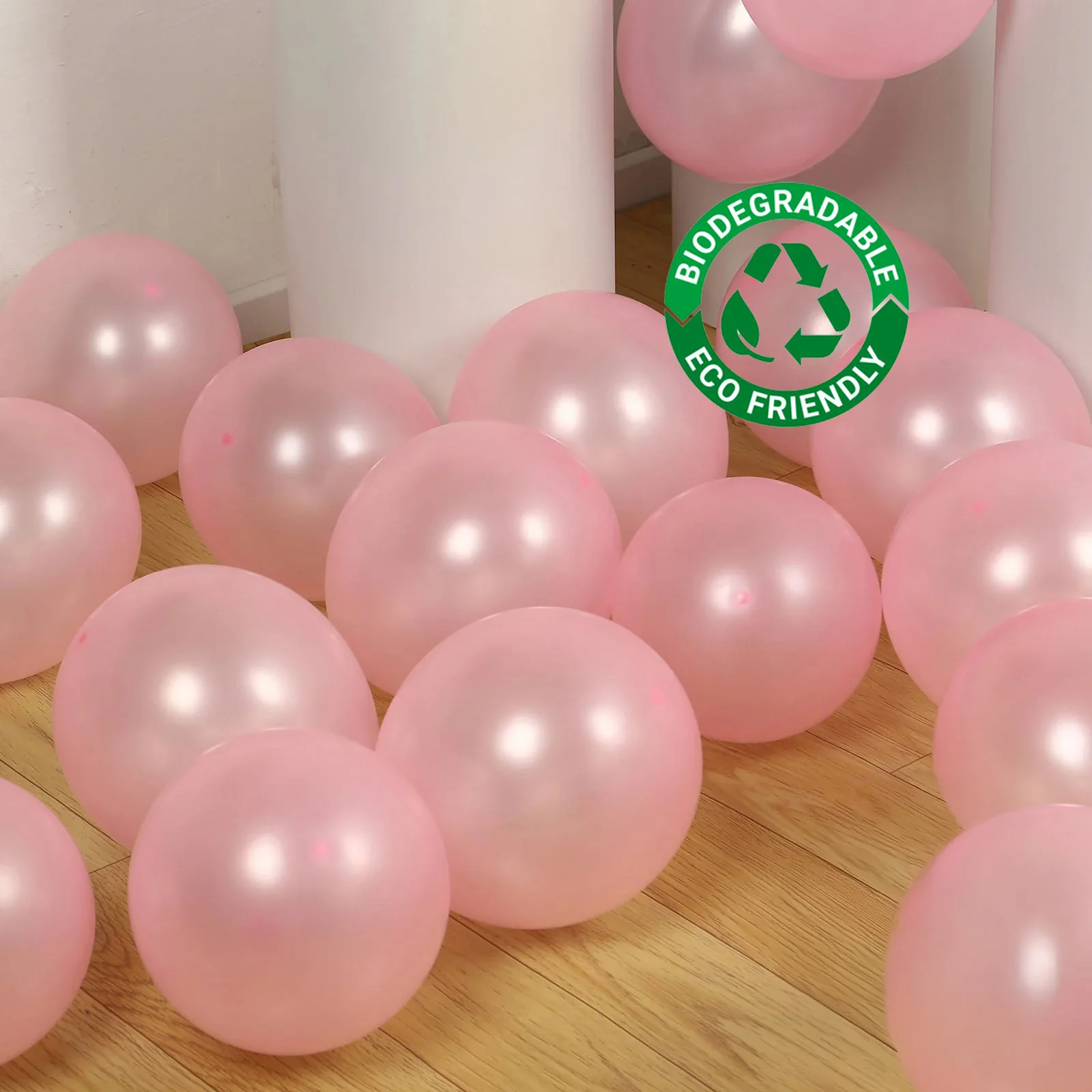 50 Pack Blush Biodegradable Balloons, Eco-friendly Thickened Extra Strong Latex Helium Party Balloons - 12" - Image 8
