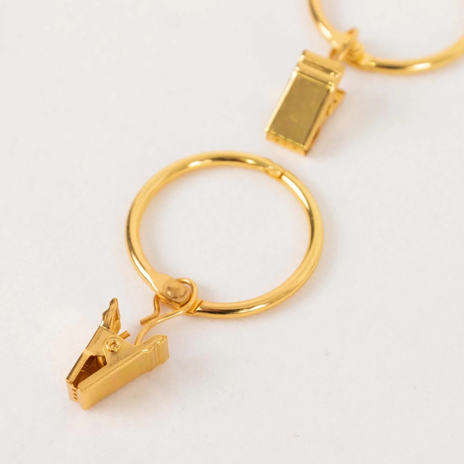 50 Pack Gold Metal Openable Drapery Curtain Rings with Clips, Heavy Duty Rustproof Backdrop Clip Hangers - 1.5" - Image 6