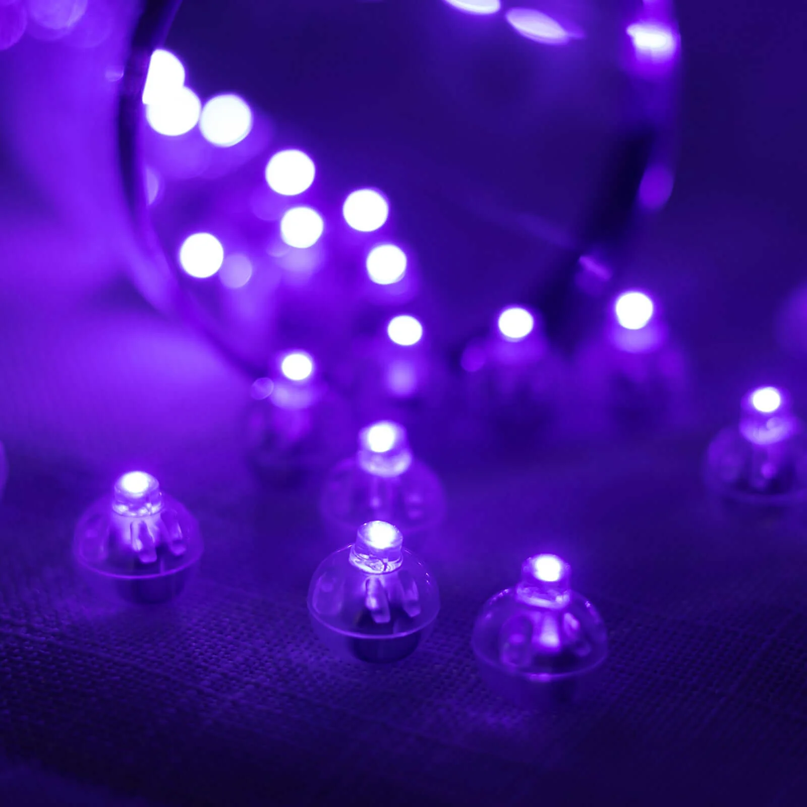 50-Pack LED Balloon Lights 0.5" Round - Purple Mini Waterproof Battery Operated Balls - Image 8