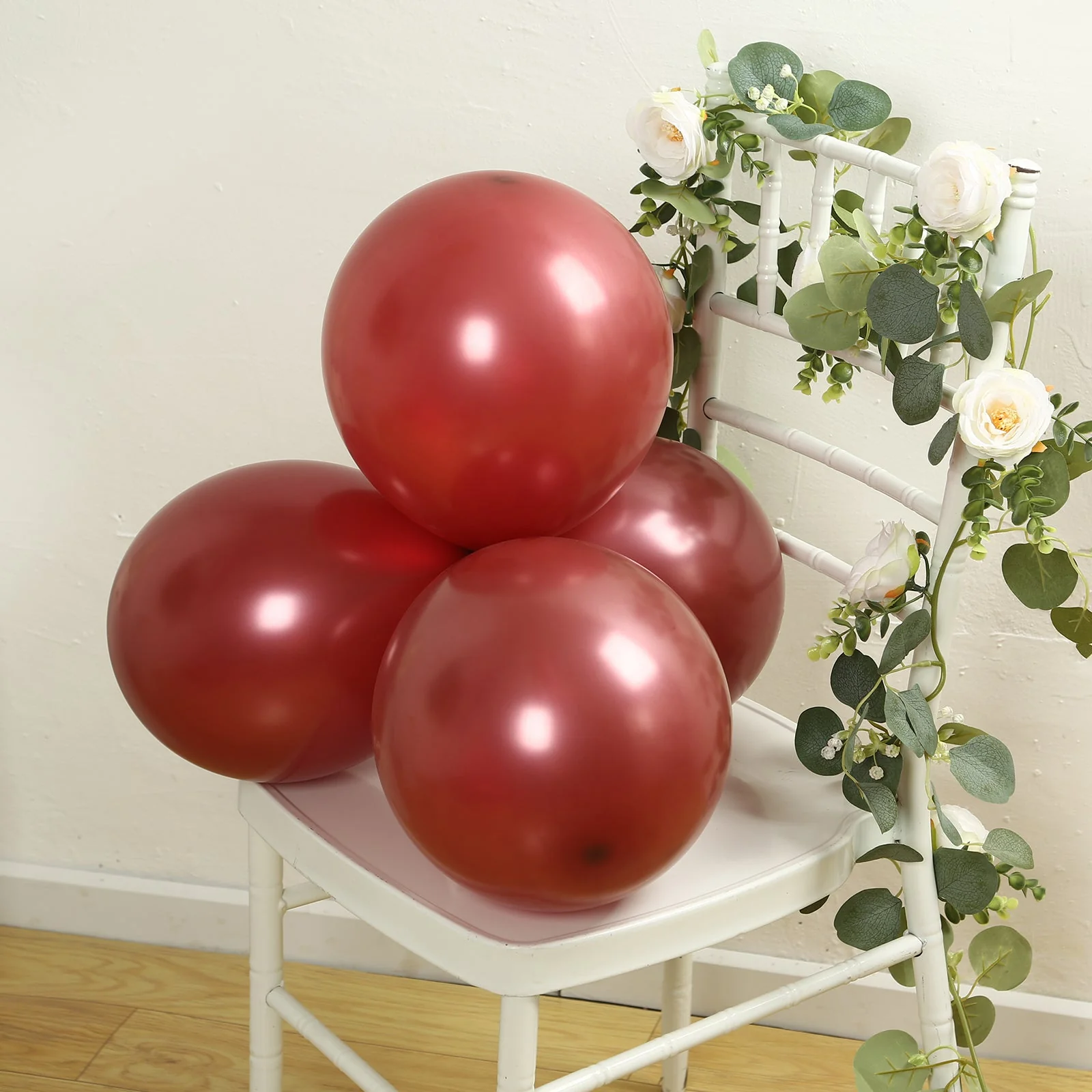 50 Pack Matte Pastel Burgundy Biodegradable Balloons, Round Eco-friendly Thick Latex Party Balloons - 12" - Image 8
