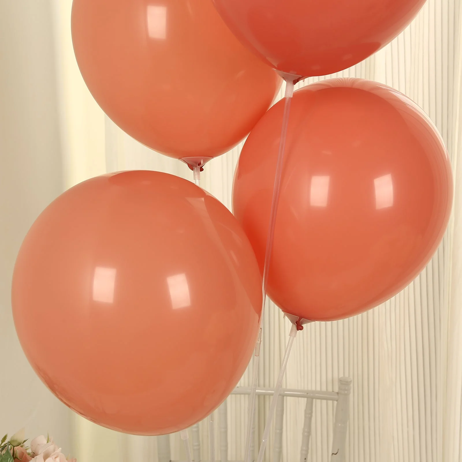 50 Pack Matte Pastel Dusty Rose Biodegradable Balloons, Round Eco-friendly Thick Latex Party Balloons - 12" - Image 7