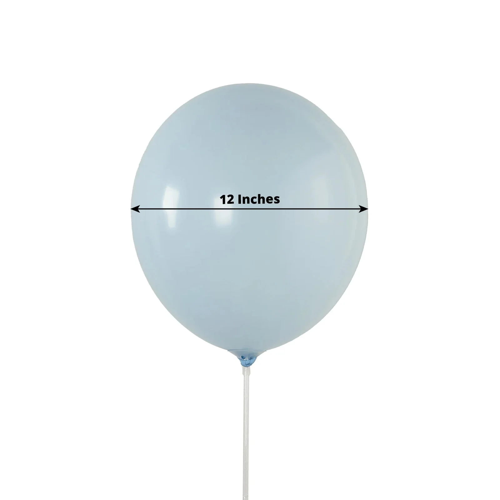 50 Pack Matte Pastel Ice Blue Biodegradable Balloons, Round Eco-friendly Thick Latex Party Balloons - 12" - Image 3