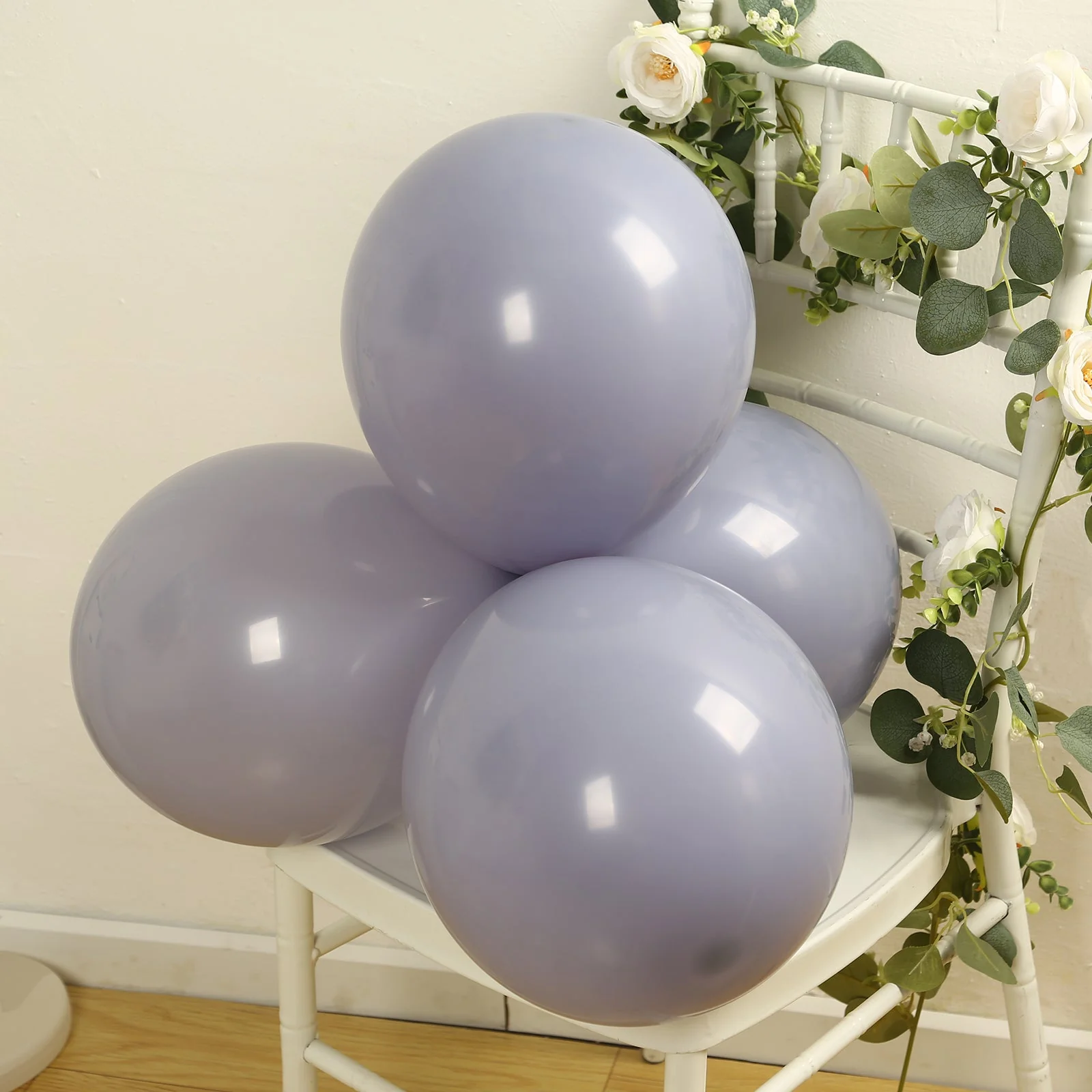 50 Pack Matte Pastel Serenity Blue Biodegradable Balloons, Round Eco-friendly Thick Latex Party Balloons - 12" - Image 8