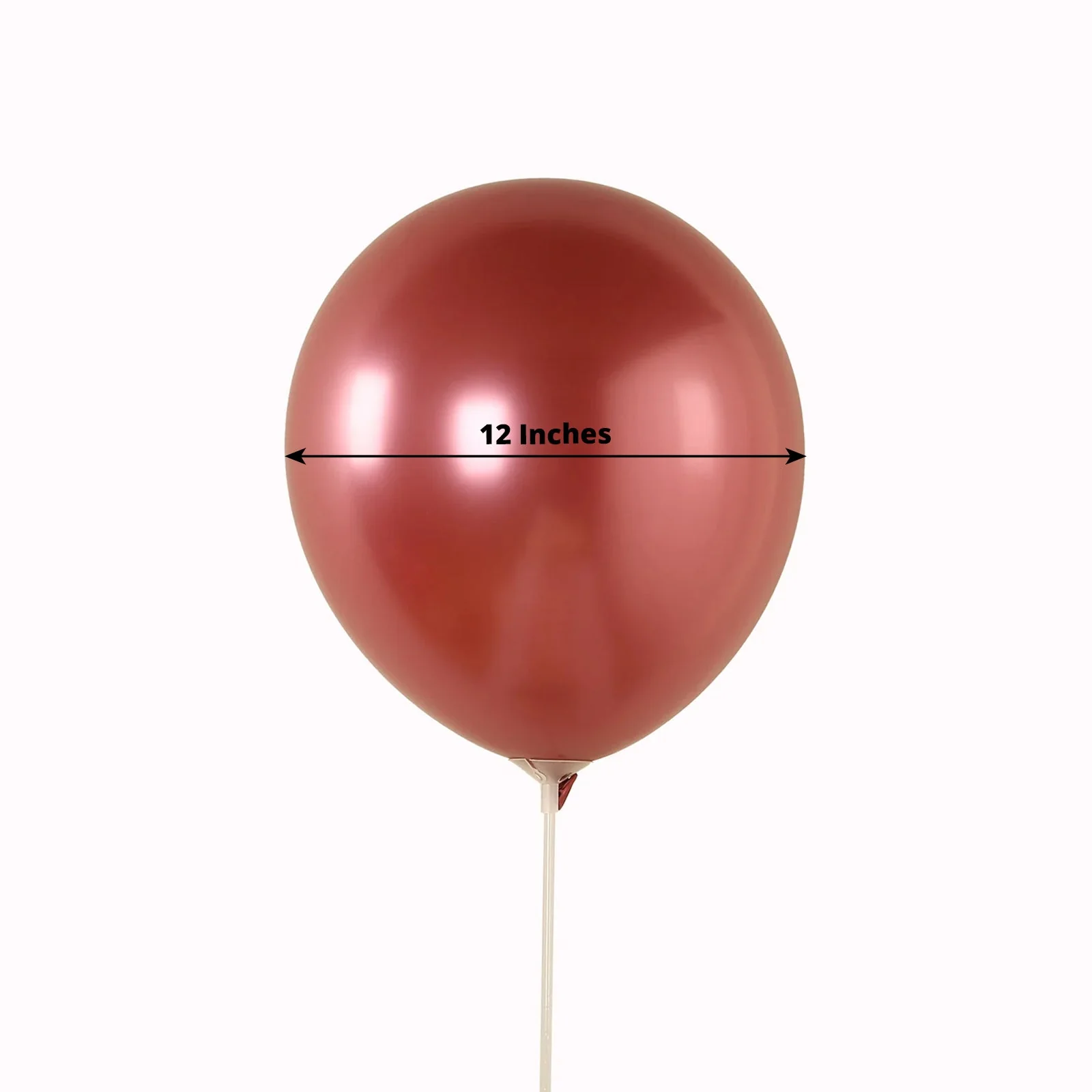 50 Pack Metallic Pink Biodegradable Balloons, Thick Chrome Latex Party Balloons - 12" - Image 3