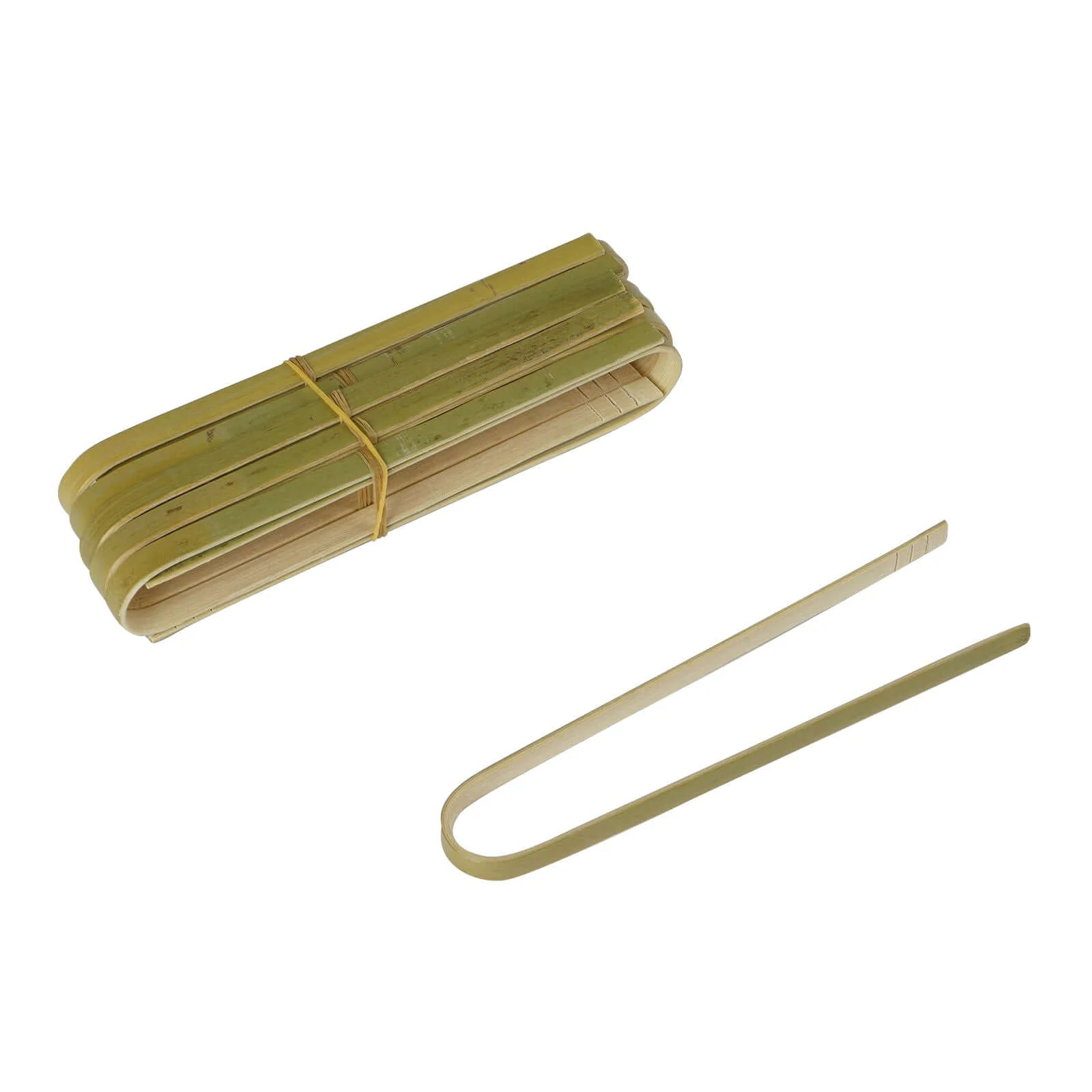 50-Pack Natural Bamboo Wooden Tongs 6", Disposable Eco Friendly Flatware - Biodegradable Party Serving Utensils - Image 8