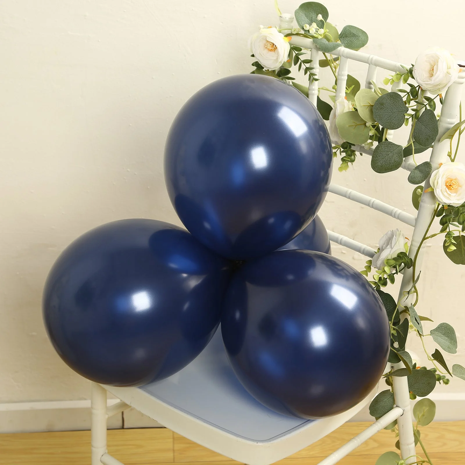 50 Pack Navy Blue Biodegradable Balloons, Eco-friendly Thickened Extra Strong Latex Helium Party Balloons - 12" - Image 2