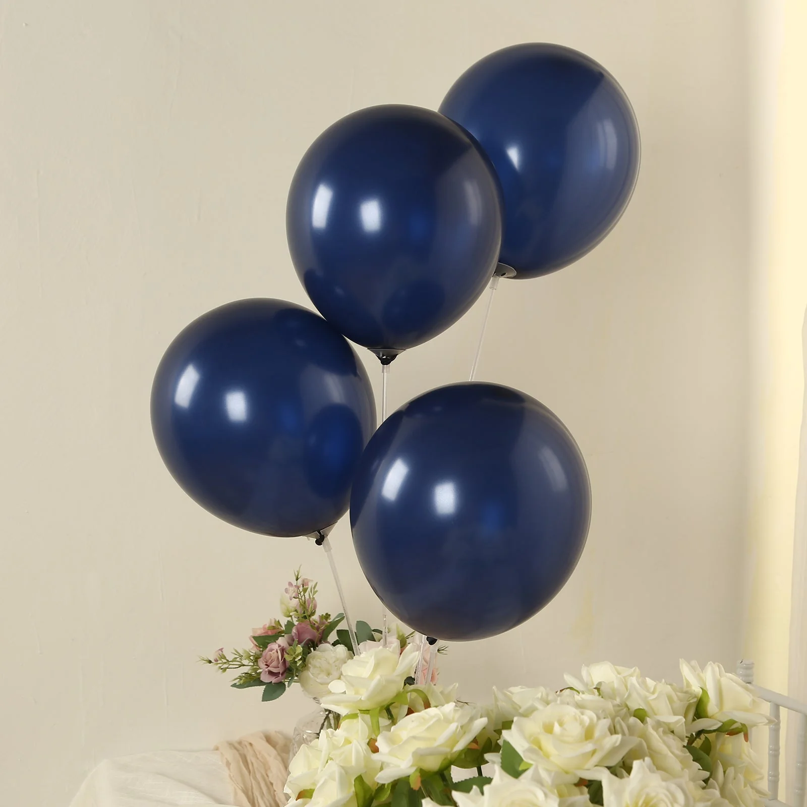 50 Pack Navy Blue Biodegradable Balloons, Eco-friendly Thickened Extra Strong Latex Helium Party Balloons - 12" - Image 6