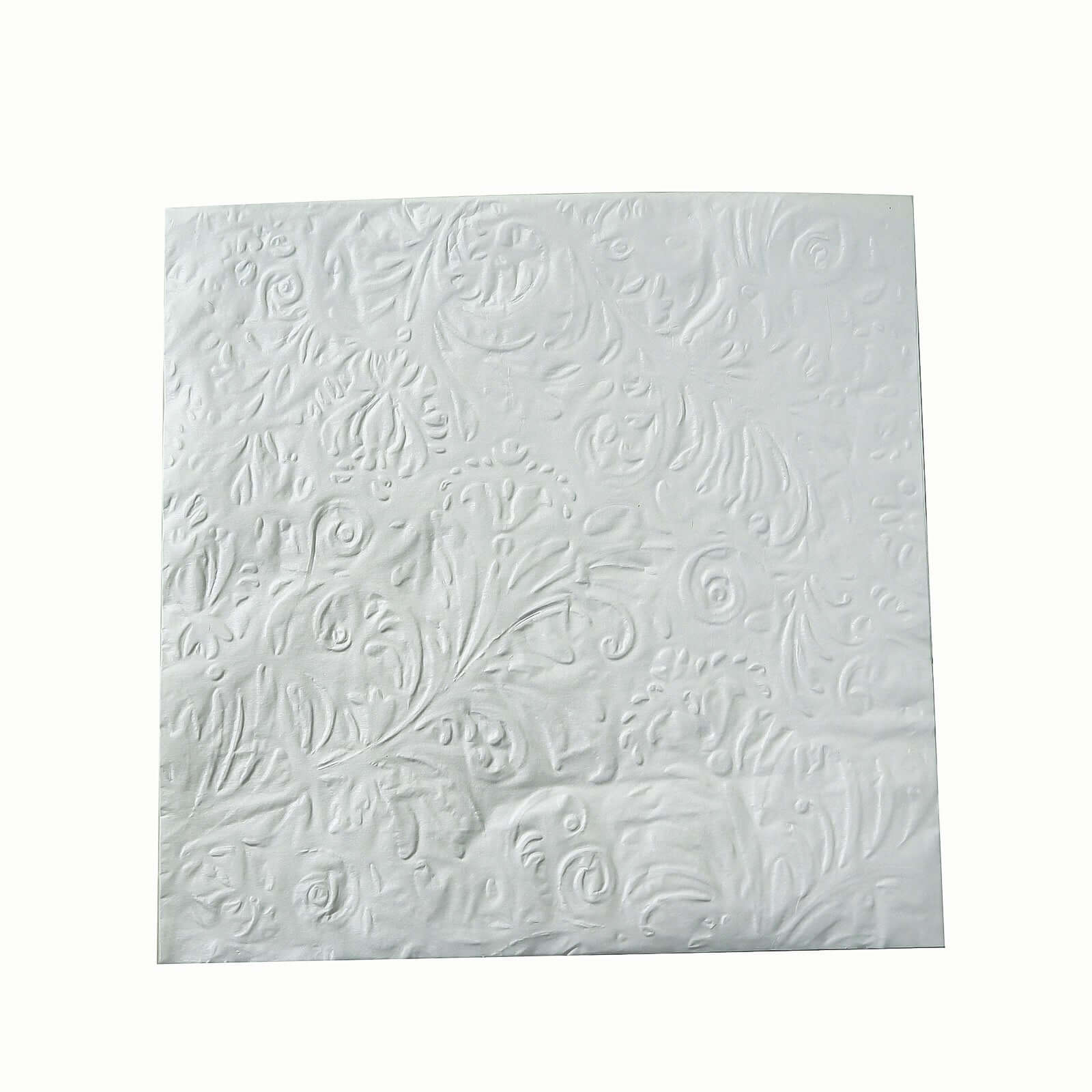 50-Pack Paper Cocktail Napkins 2 Ply White with Embossed French Swirl Pattern 6.5"x6.5" - Soft Disposable Party Napkins - Image 6