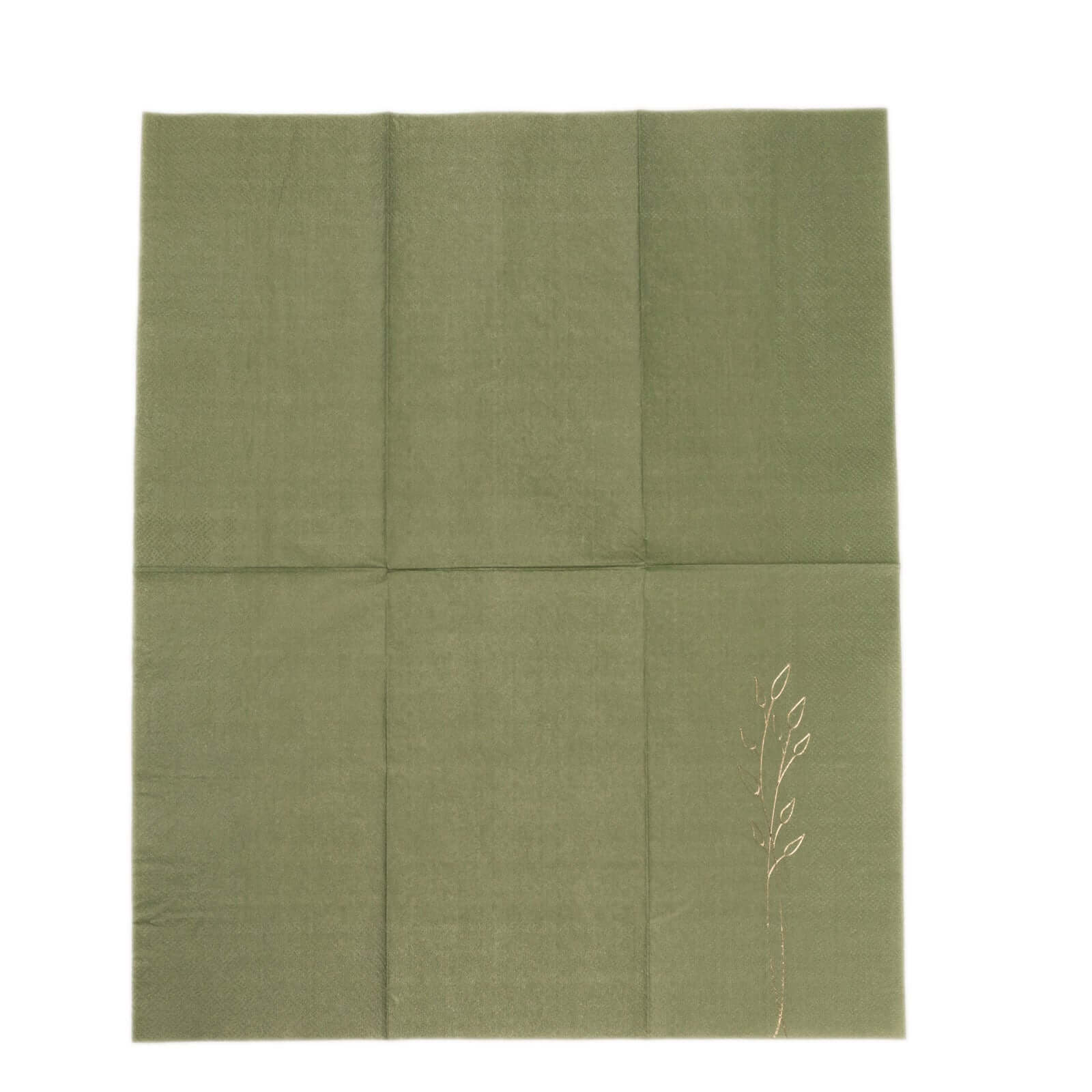 50-Pack Paper Dinner Napkins 2-Ply Dusty Sage Green with Gold Embossed Leaf - Soft Wedding Party Napkins 18 GSM - Image 7