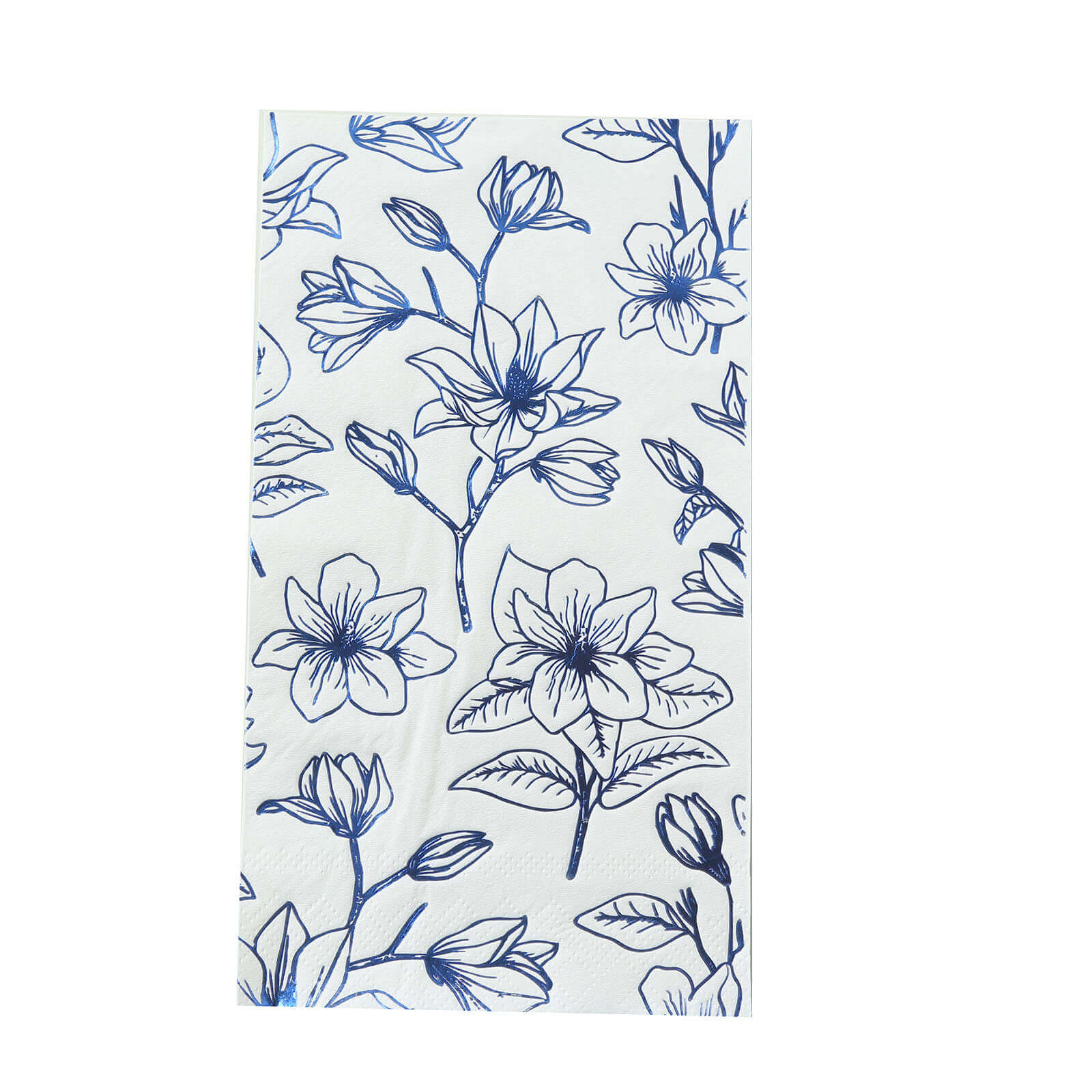 50-Pack Paper Dinner Napkins 2-Ply White with Blue Flowers Print - Soft and Highly Absorbent Party Napkins - Image 7