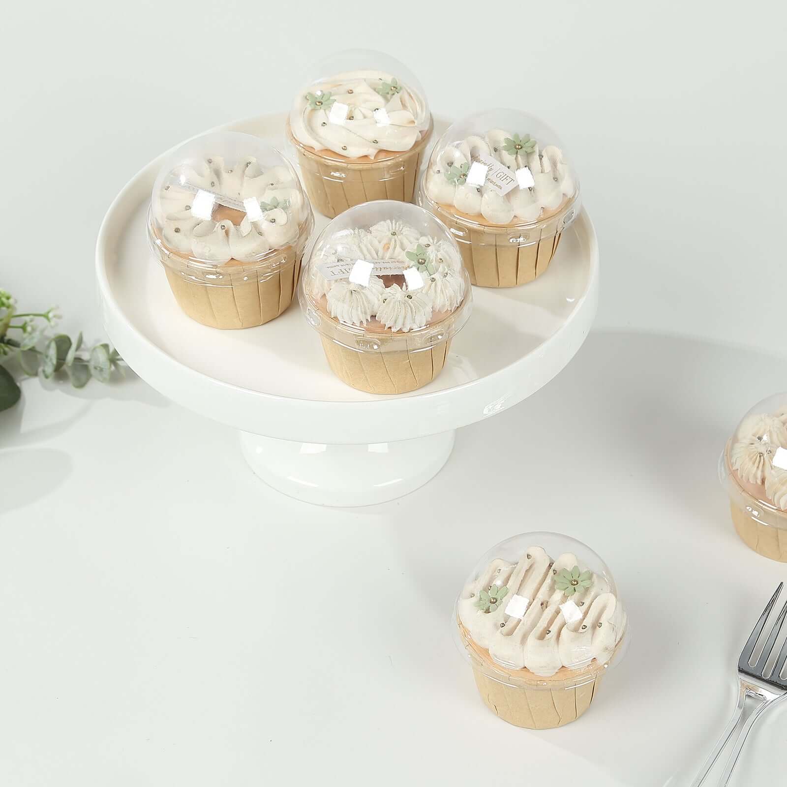 50-Pack Plastic Dome Lids For Cupcake Liners 3" Clear - Food Grade Disposable Baking Cake Cup Lids for Catering Events Bakery-Packaging & Seasonal Gatherings - Image 12