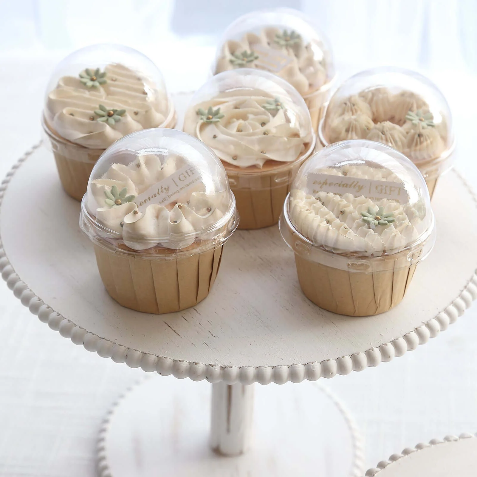 50-Pack Plastic Dome Lids For Cupcake Liners 3" Clear - Food Grade Disposable Baking Cake Cup Lids for Catering Events Bakery-Packaging & Seasonal Gatherings - Image 2