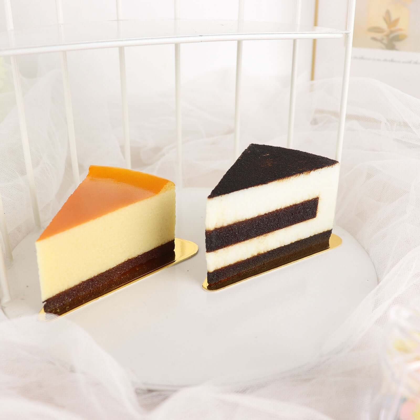 50-Pack Triangle Cake Boards 2.8"x 4.5" Gold Cardboard - Food Grade Mini Paper Trays Dessert Base for Pastries Cupcakes & Cake Slices - Image 17