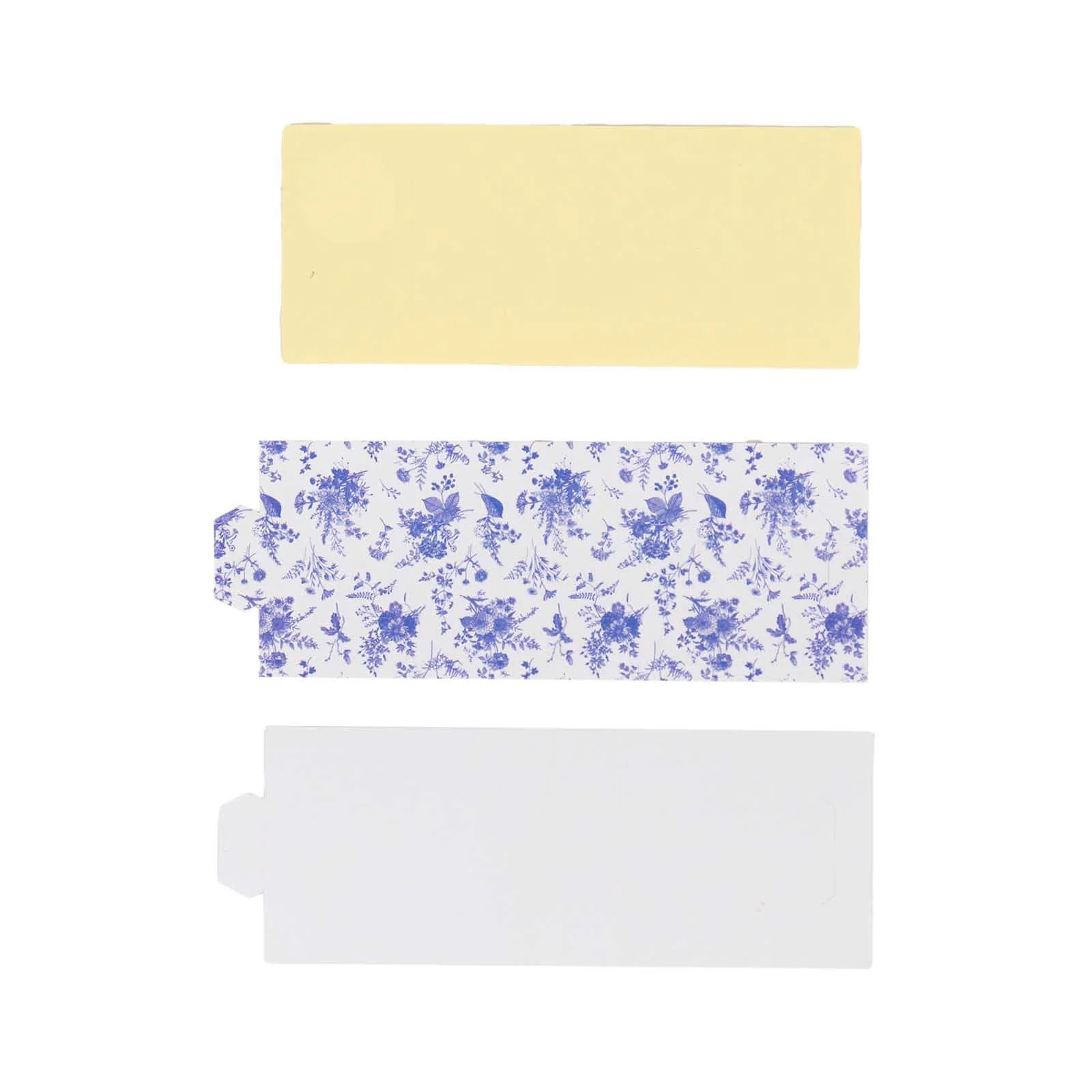 50 Pack White Blue Paper Napkin Rings in French Toile Floral Pattern, Disposable Napkin Holders Bands - 1.5" - Image 7