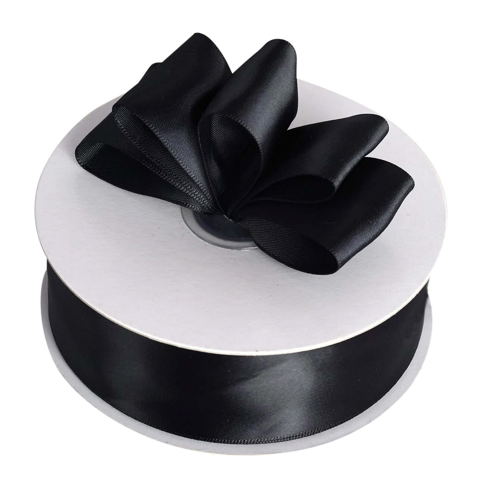 Black Single Face Decorative Satin Ribbon 50 Yards 1.5" - Image 7