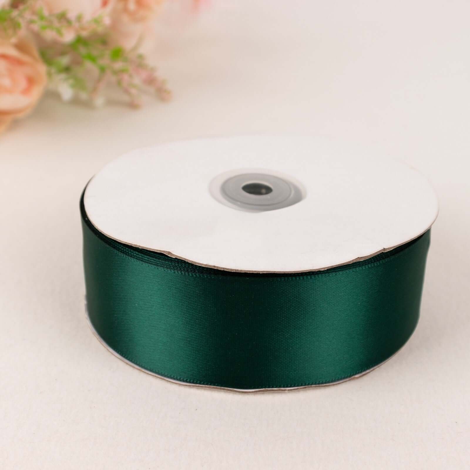 Hunter Emerald Green Single Face Decorative Satin Ribbon 50 Yards 1.5" - Image 11