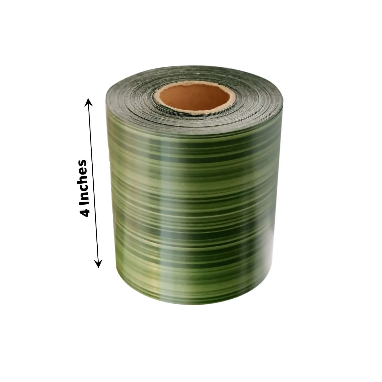 Green Ti Leaf Two Sided Craft Satin Bouquet Ribbon Wrap, Waterproof Floral DIY Supplies 50 Yards 4" - Image 3