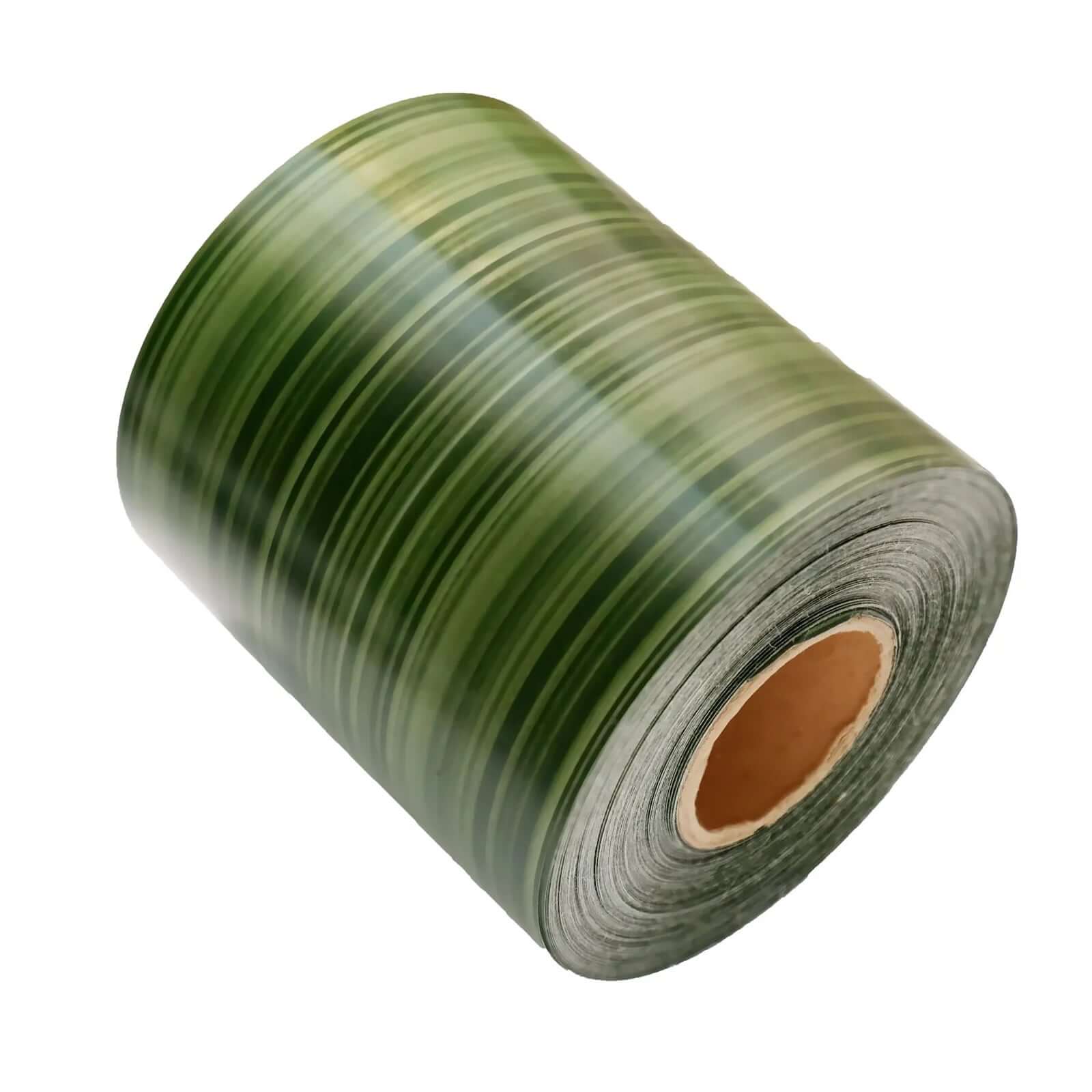 Green Ti Leaf Two Sided Craft Satin Bouquet Ribbon Wrap, Waterproof Floral DIY Supplies 50 Yards 4" - Image 7
