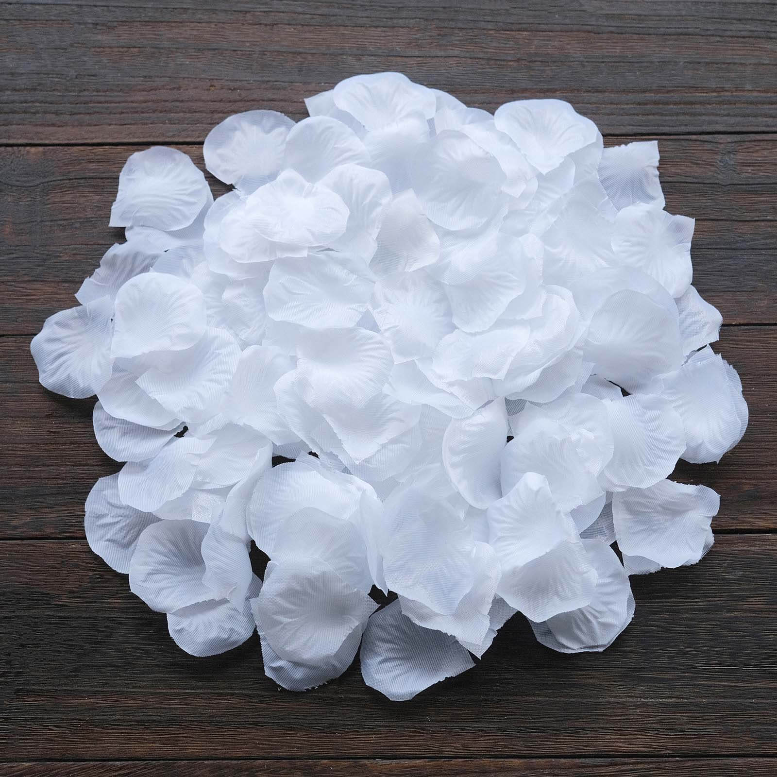 500-Pack Silk Rose Petals Confetti White Round Design - Decorative Table or Floor Scatters for Romantic Events - Image 7