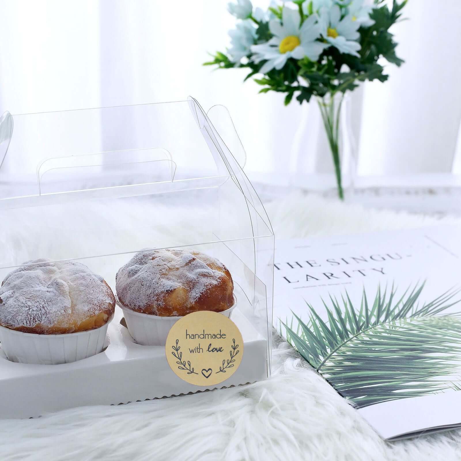 500pcs Handmade with Love Olive Branch Stickers Roll, Cookie and Bakery Box Labels - Round 1.5" - Image 21