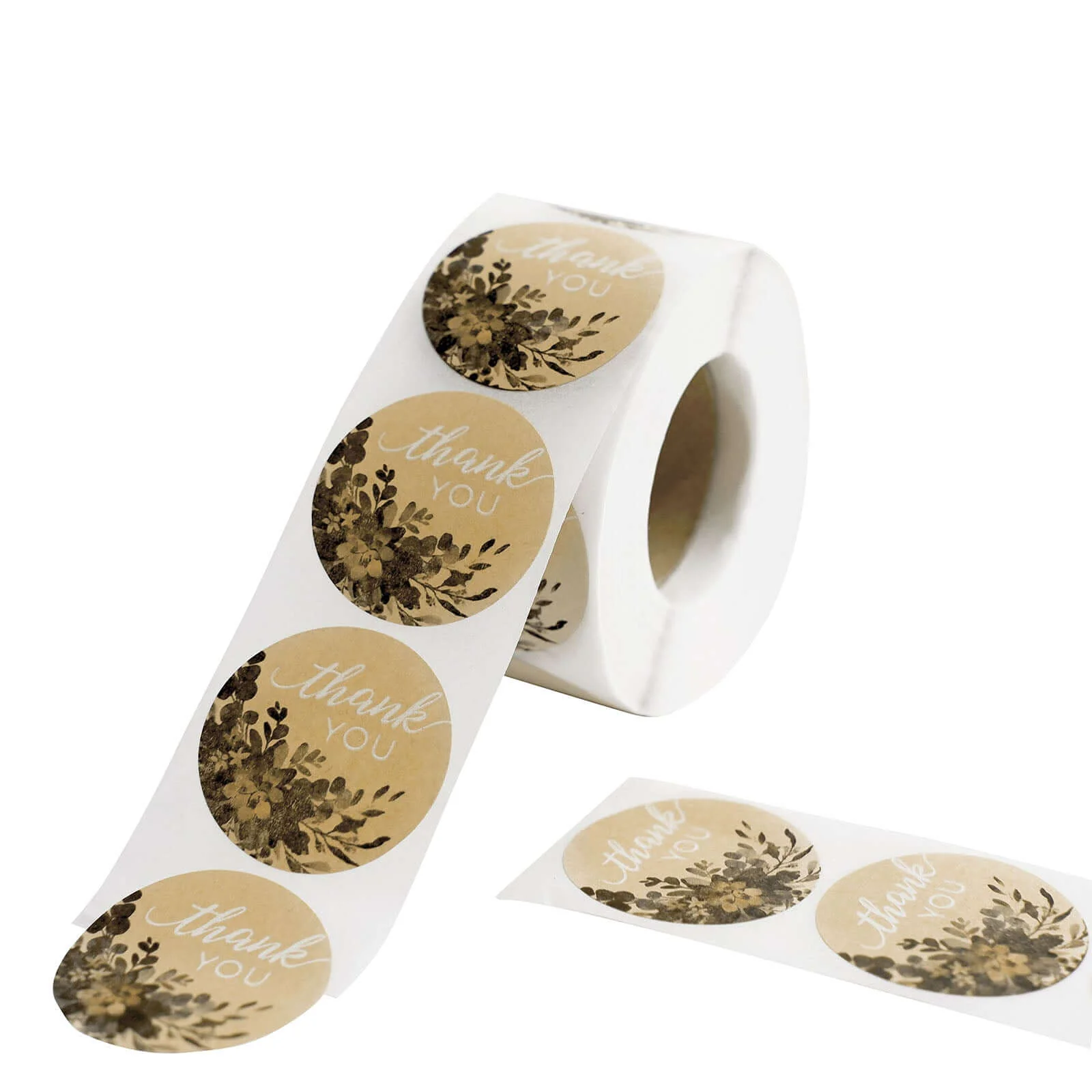 500pcs Thank You White Text With Natural Greenery Stickers Roll Décor Labels and Seals for DIY Envelope - Round 1.5" - Image 13