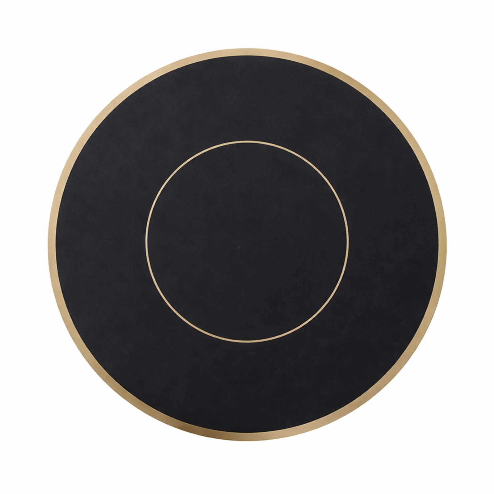 50 Pack Disposable Table Placemats 13" Round Black with Gold Rim – Cardboard Charger Plates for Elegant Table Settings, 128 GSM - Image 2