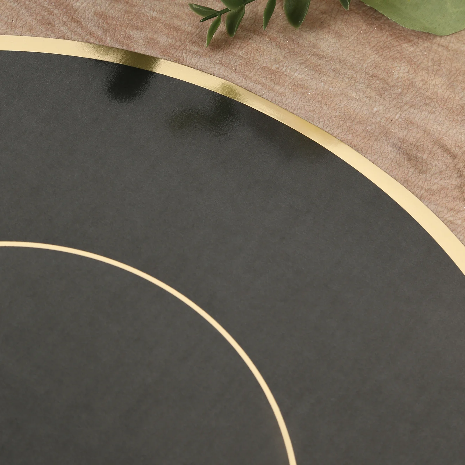 50 Pack Disposable Table Placemats 13" Round Black with Gold Rim – Cardboard Charger Plates for Elegant Table Settings, 128 GSM - Image 8