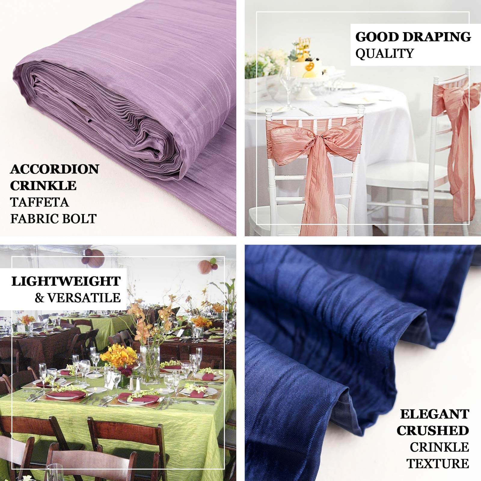 Hunter Emerald Green Accordion Crinkle Taffeta Fabric Bolt 54"x10 Yards - Image 4