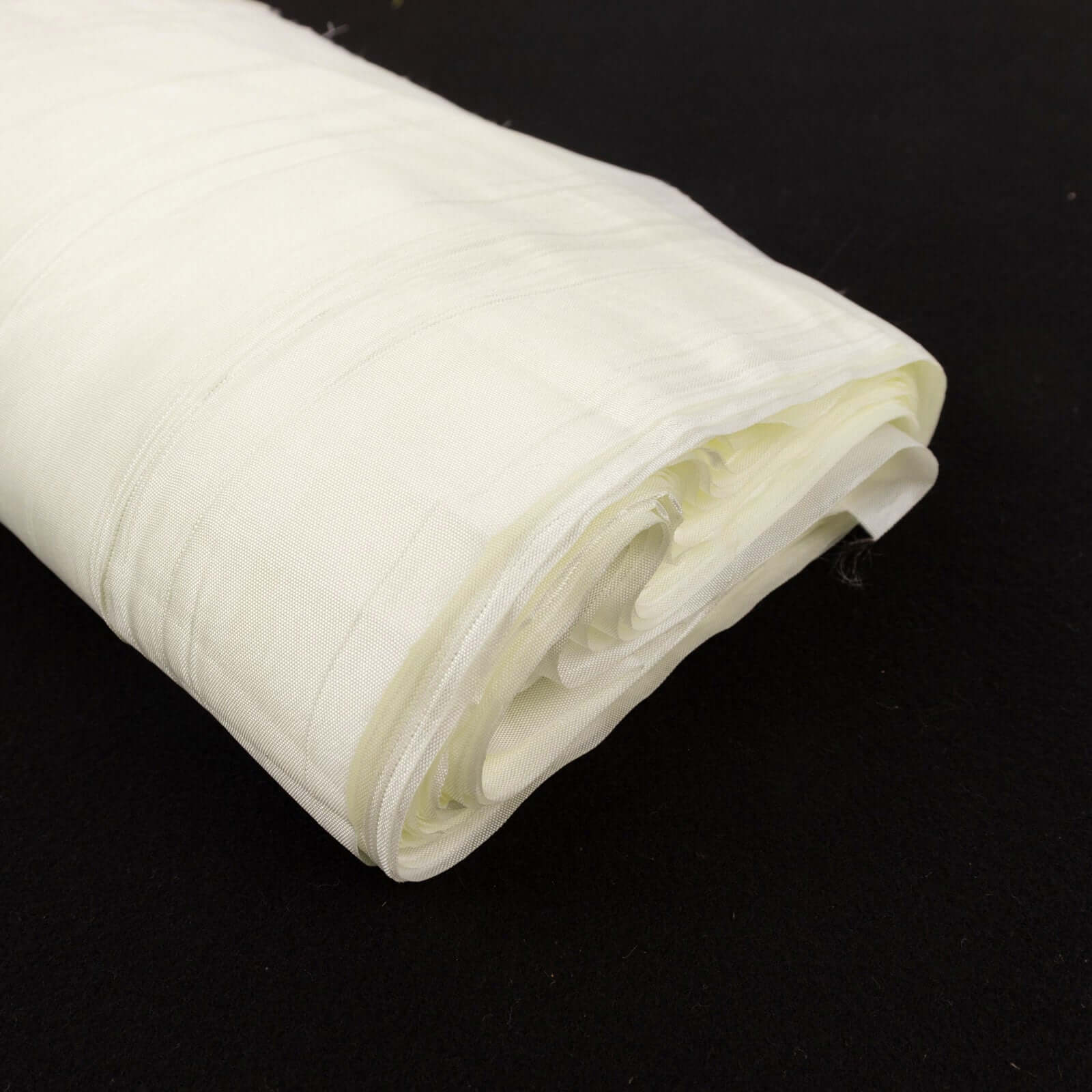 Ivory Accordion Crinkle Taffeta Fabric Bolt 54"x10 Yards