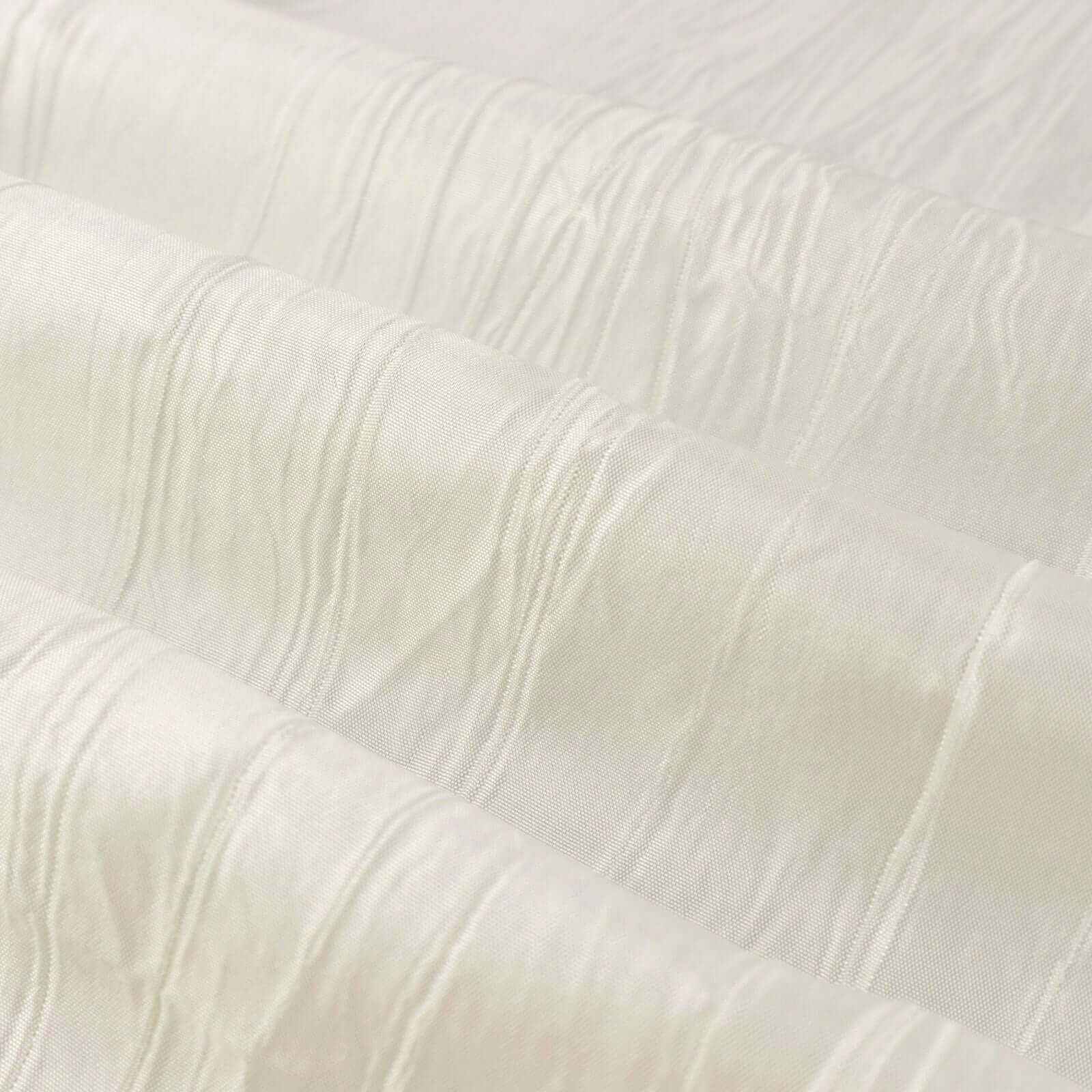 Ivory Accordion Crinkle Taffeta Fabric Bolt 54"x10 Yards - Image 7