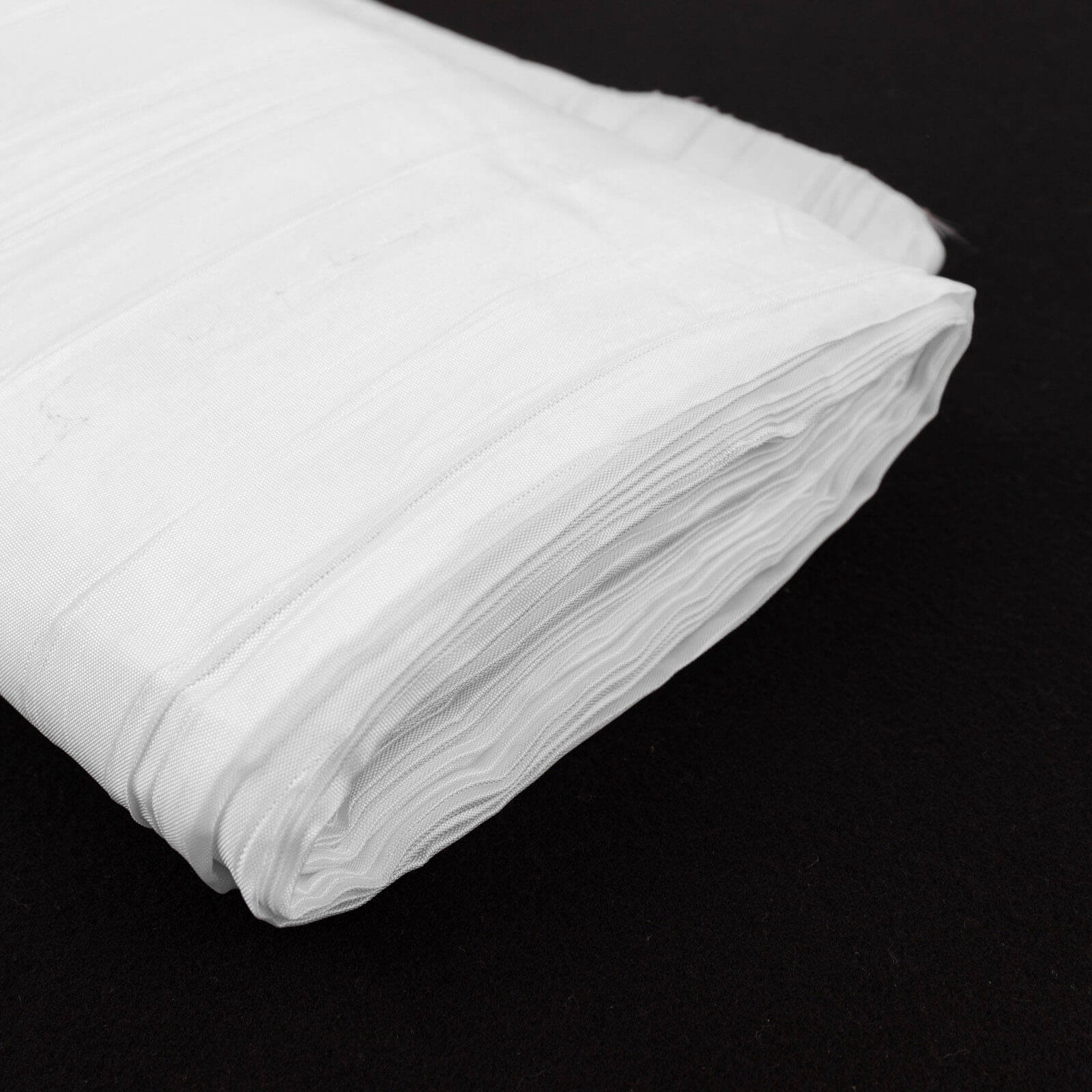 White Accordion Crinkle Taffeta Fabric Bolt 54"x10 Yards
