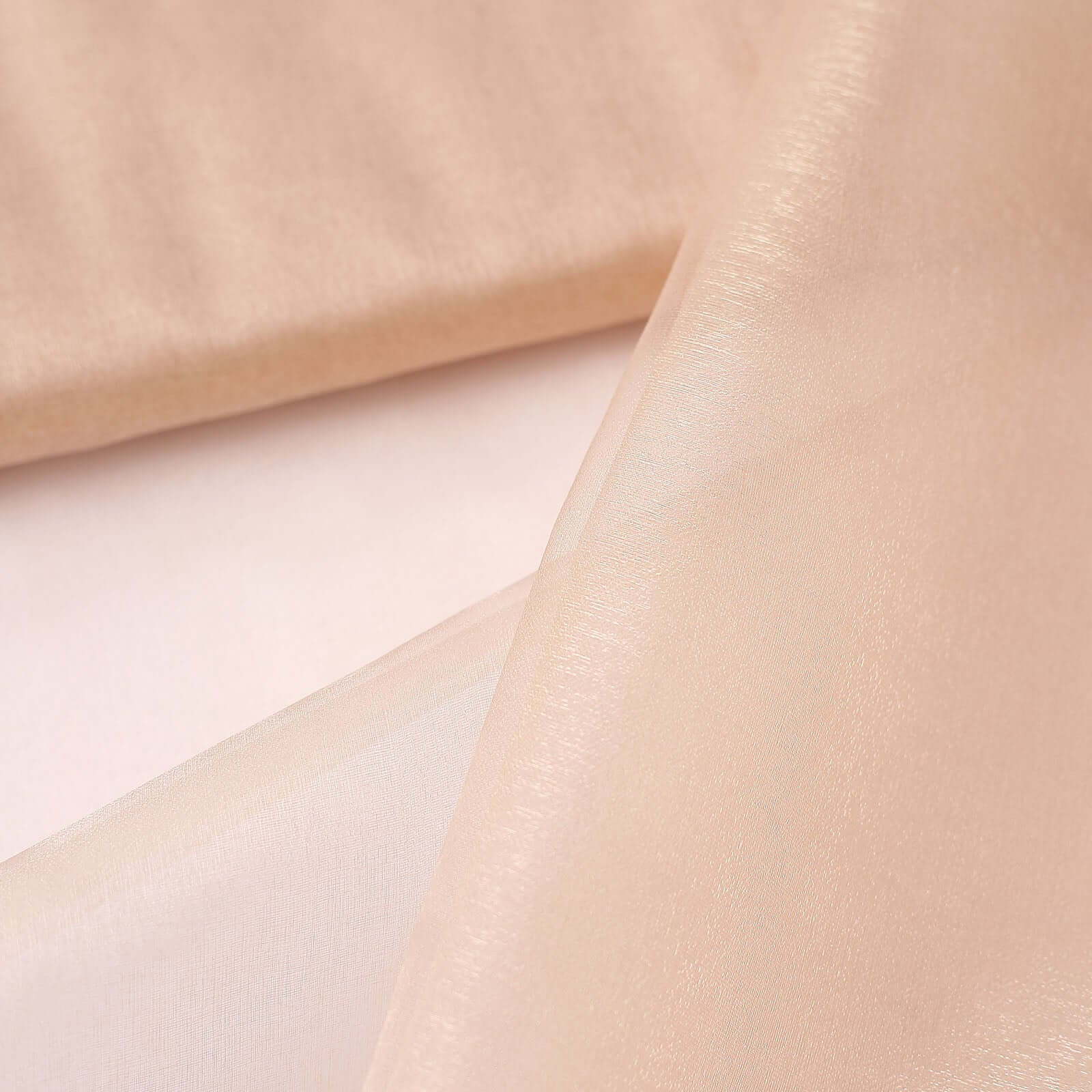 Nude Solid Sheer Chiffon Fabric Bolt, DIY Voile Drapery Fabric 54"x10yd - Image 9