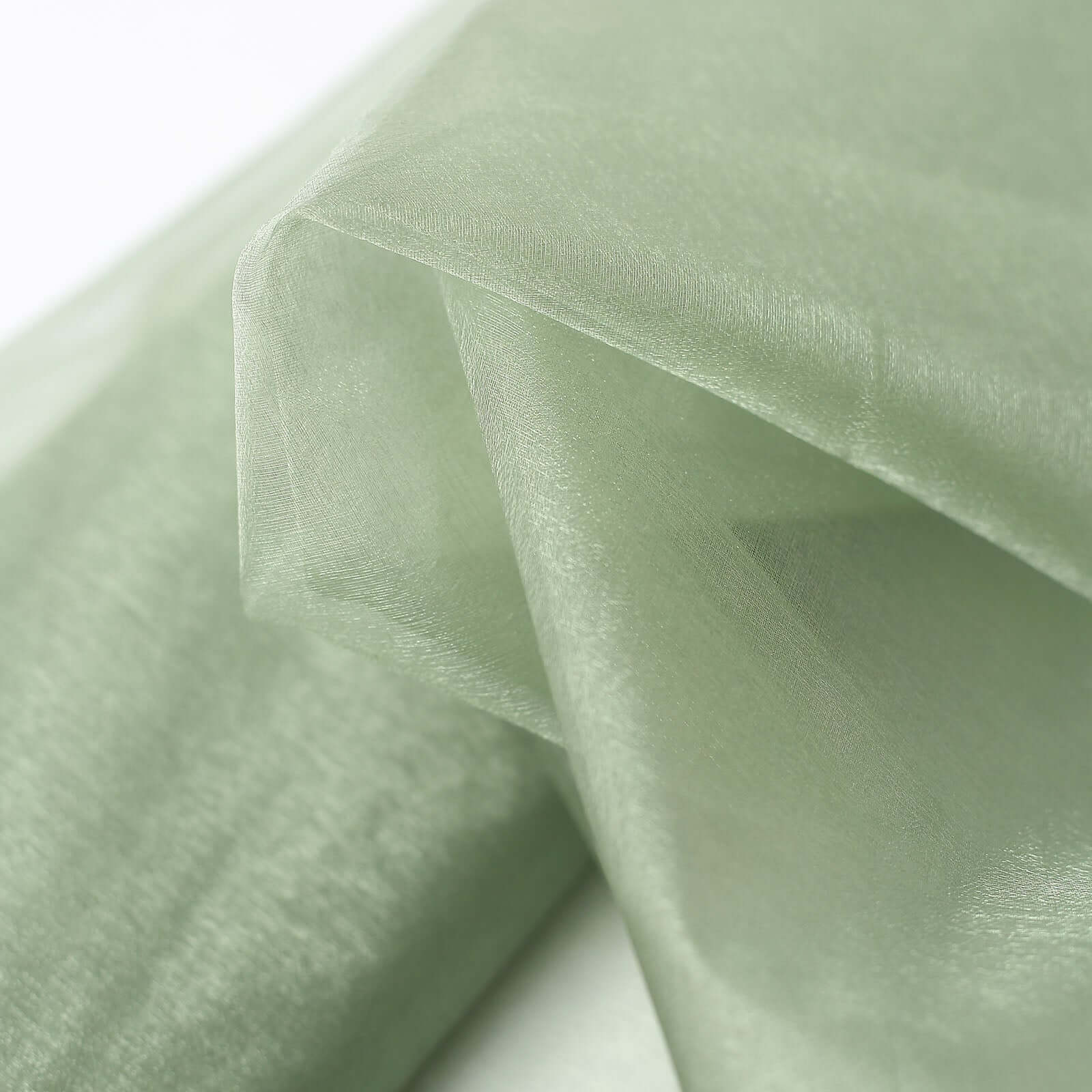 Sage Green Solid Sheer Chiffon Fabric Bolt, DIY Voile Drapery Fabric 54"x10yd - Image 5