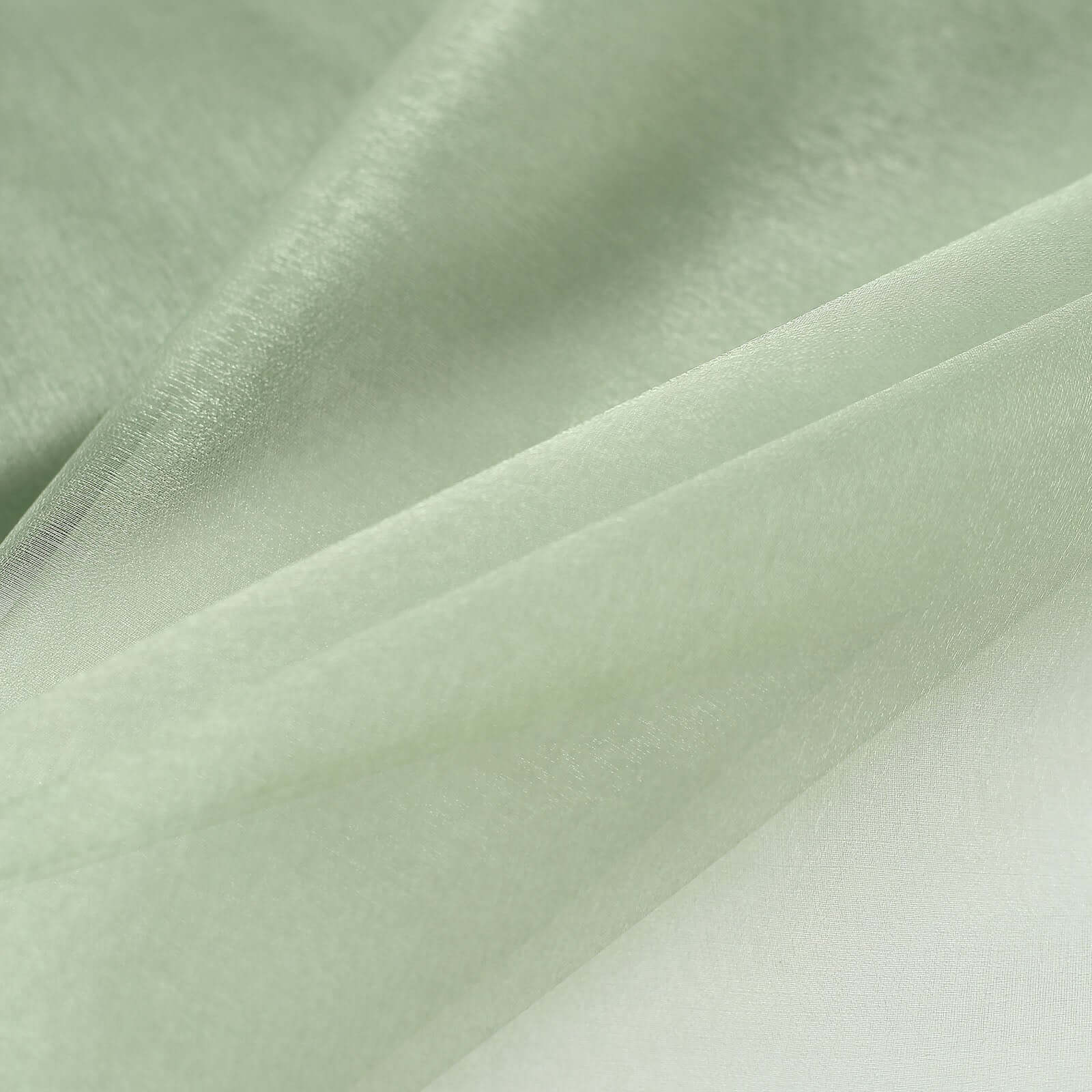 Sage Green Solid Sheer Chiffon Fabric Bolt, DIY Voile Drapery Fabric 54"x10yd - Image 6