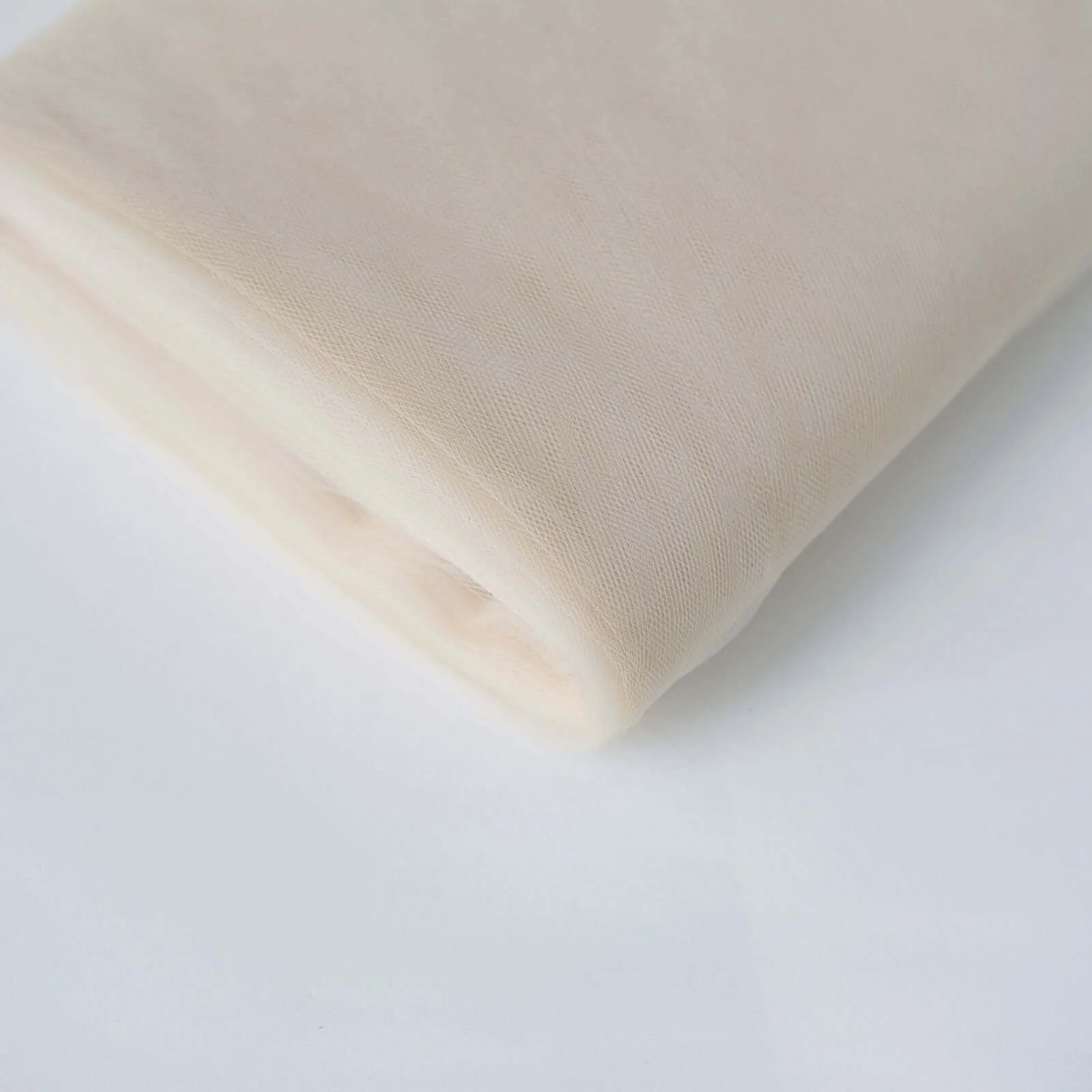Beige Tulle Fabric Bolt, DIY Crafts Sheer Fabric Roll 54"x40 Yards - Image 2