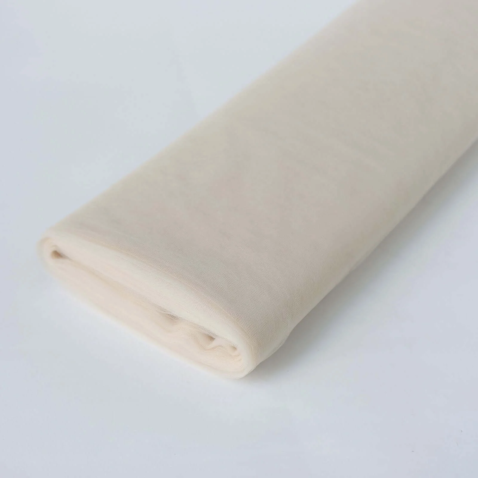 Beige Tulle Fabric Bolt, DIY Crafts Sheer Fabric Roll 54"x40 Yards - Image 3